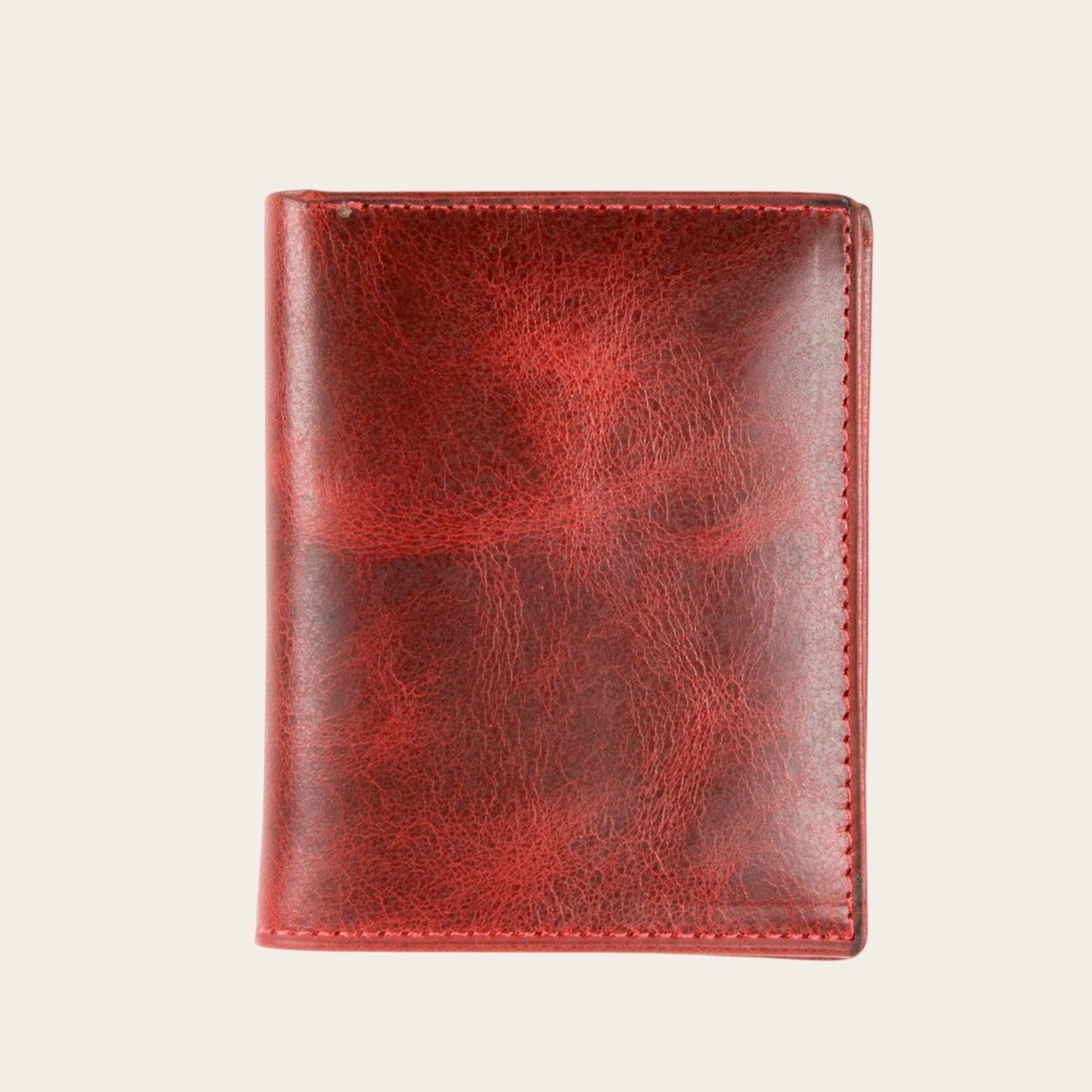 Billetera de Cuero SlimWallet OLKI Maule - Rojo-3