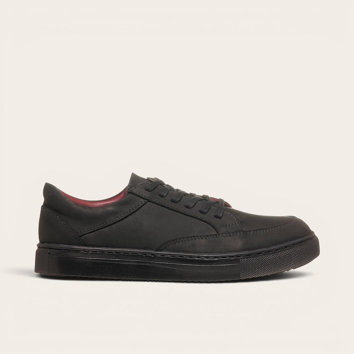 Zapatilla de Cuero Urbana La Campana OLKI - Negro-2