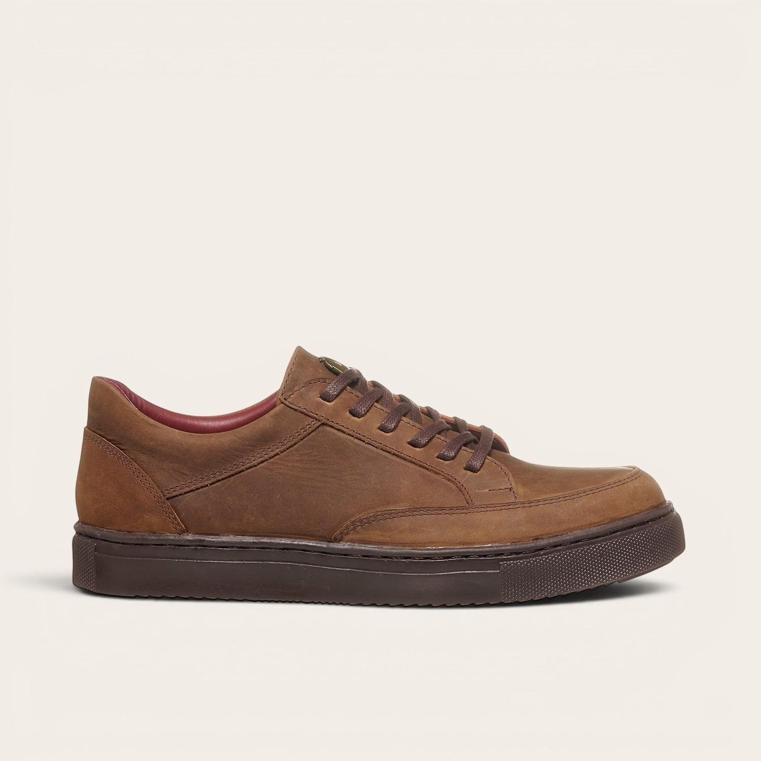 Zapatilla de Cuero Urbana La Campana OLKI - Café/Chocolate-2