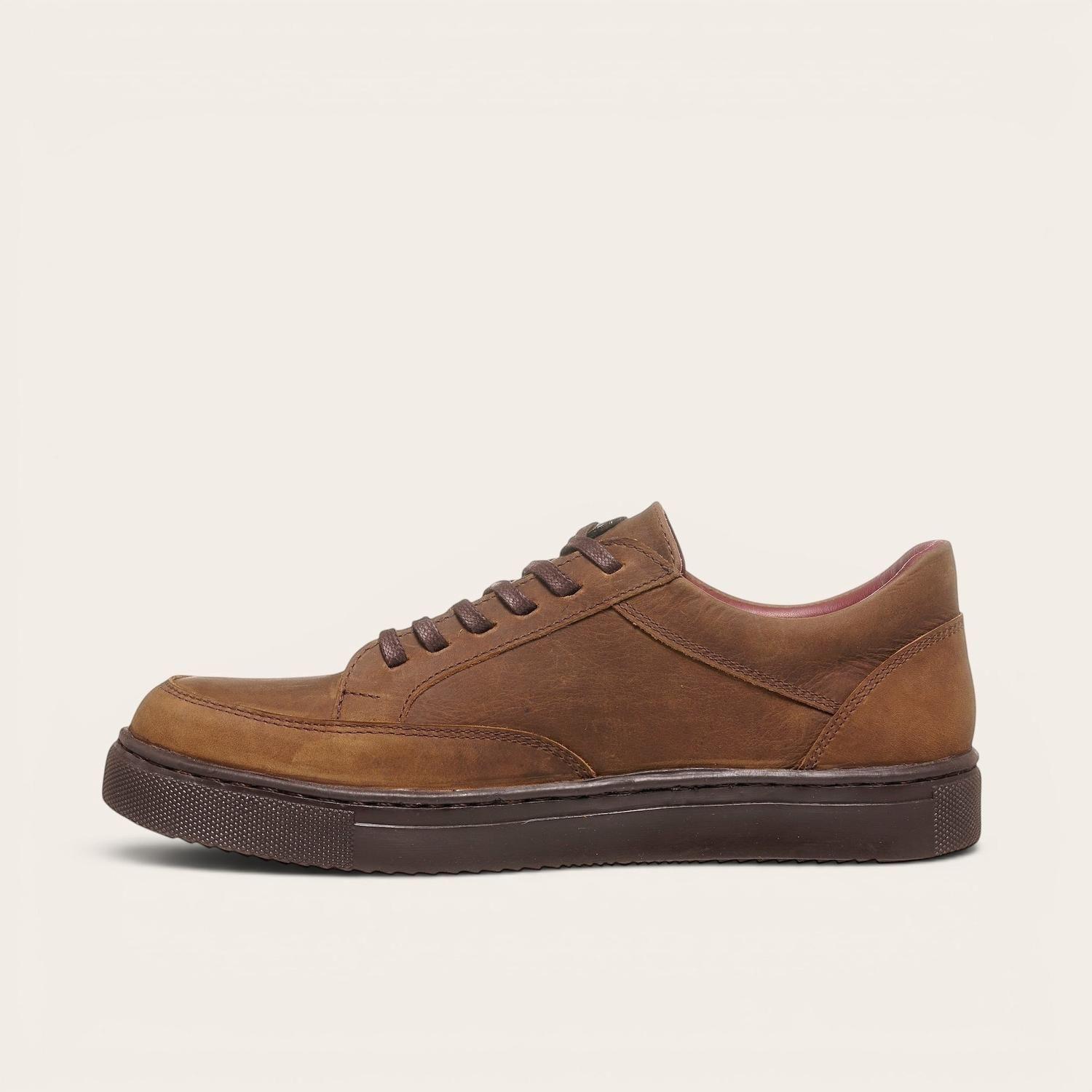 Zapatilla de Cuero Urbana La Campana OLKI - Café/Chocolate-3