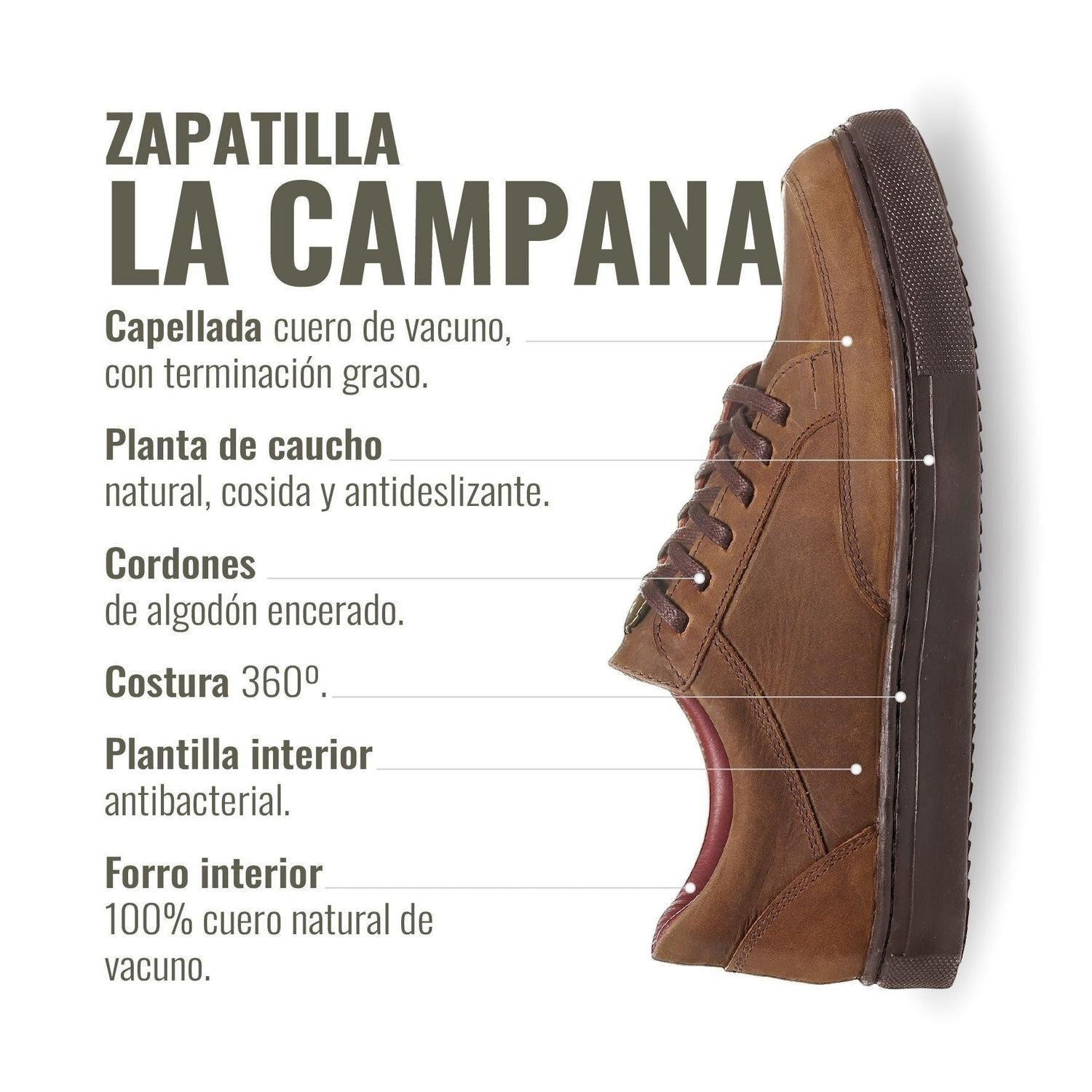 Zapatilla de Cuero Urbana La Campana OLKI - Café/Chocolate-7