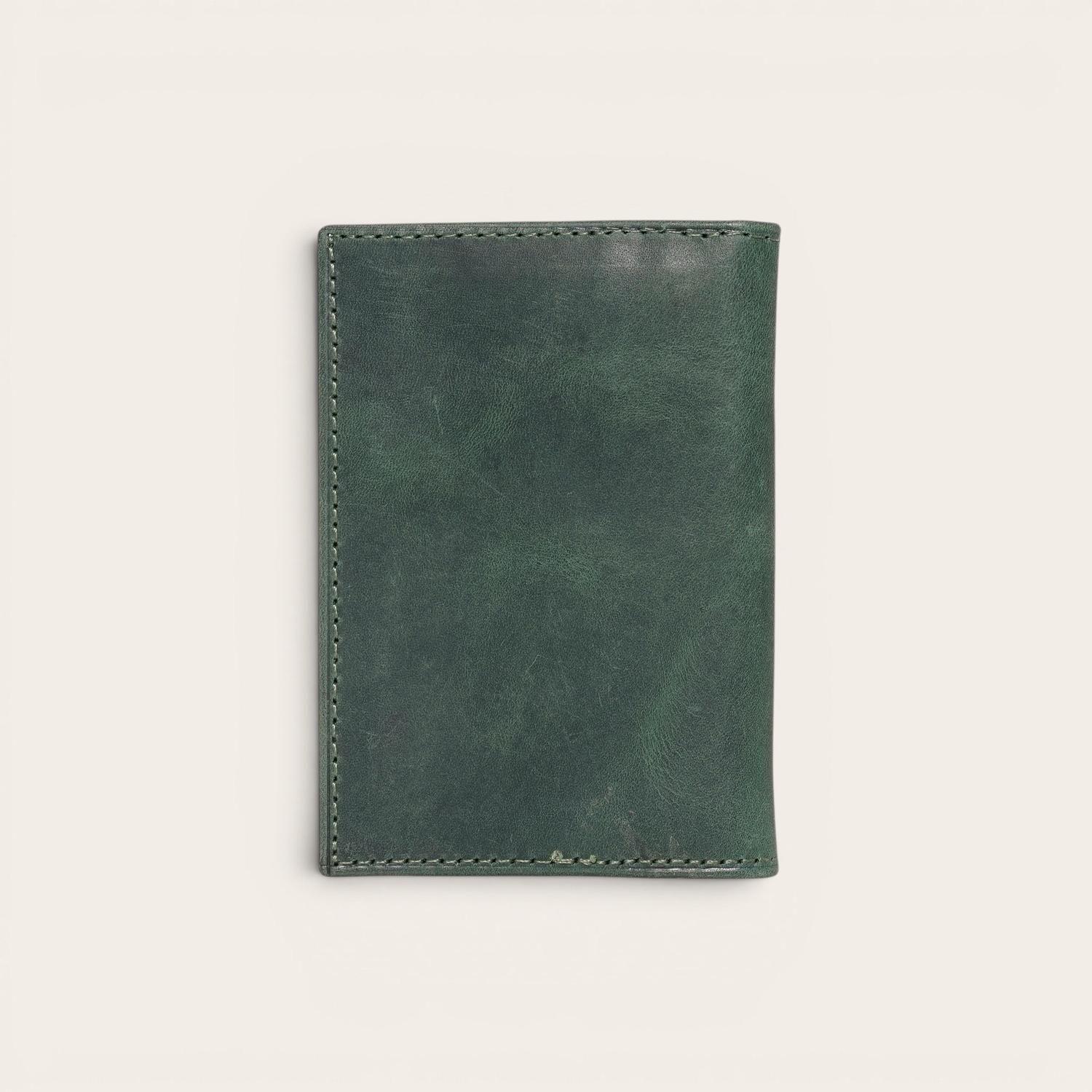 Billetera Tarjetero de Cuero SlimWallet OLKI Tinguiririca - Verde-2