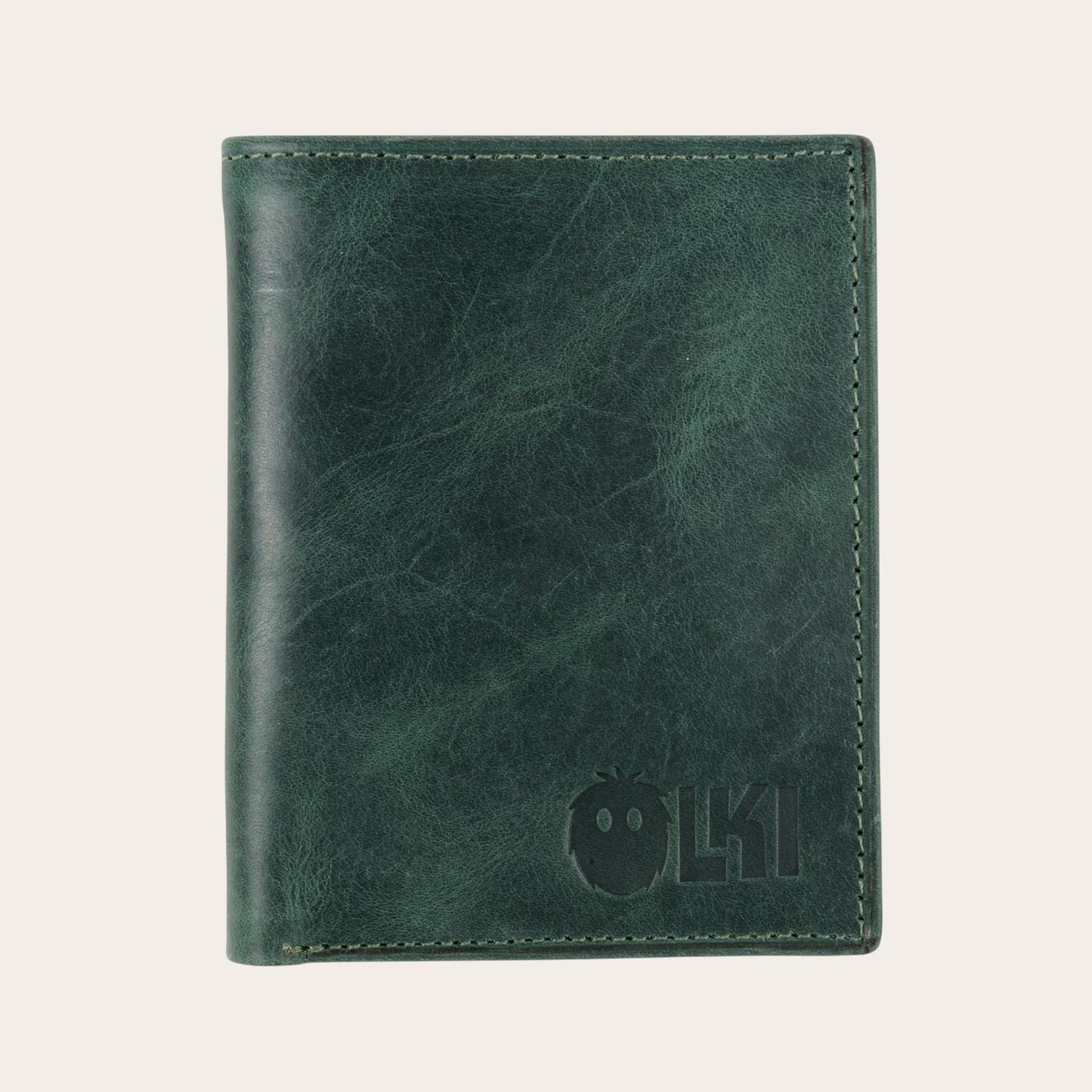 Billetera de Cuero SlimWallet OLKI Maule - Verde-0