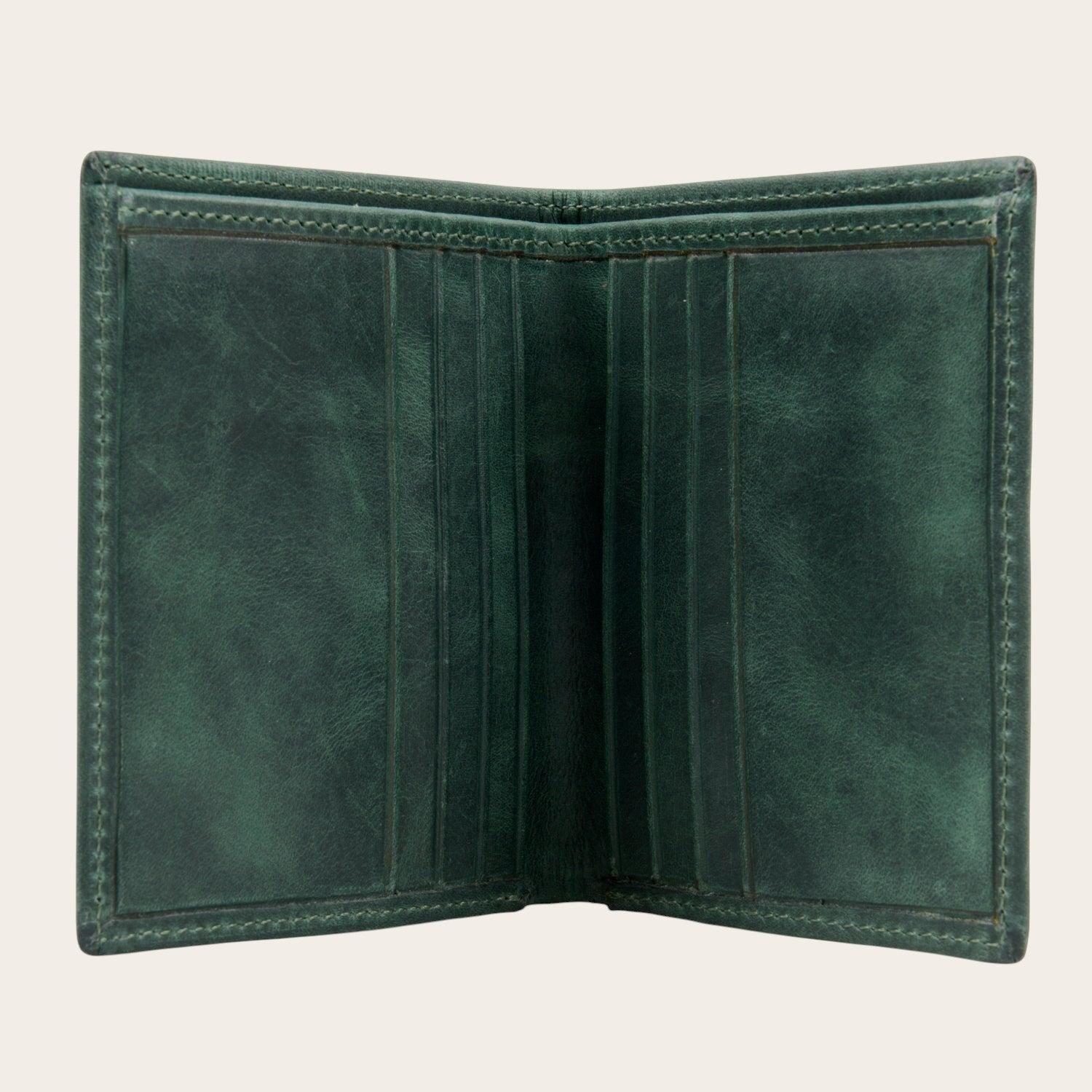 Billetera de Cuero SlimWallet OLKI Maule - Verde-2
