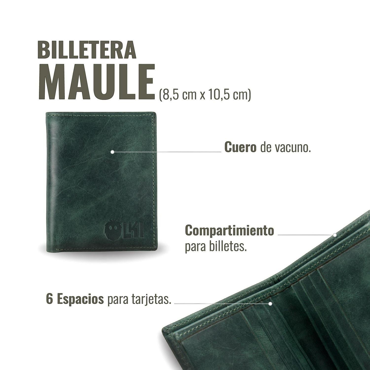 Billetera de Cuero SlimWallet OLKI Maule - Verde-5