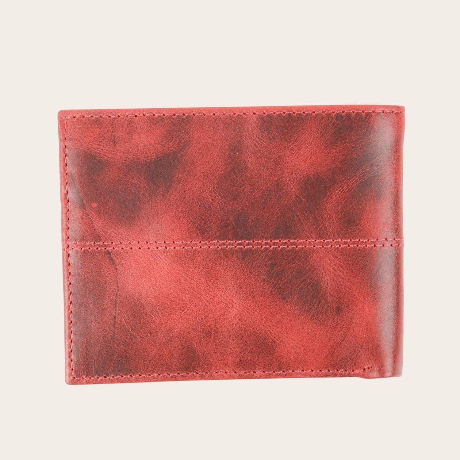Billetera de Cuero con Tarjetero Removible OLKI Ancoa - Rojo-4