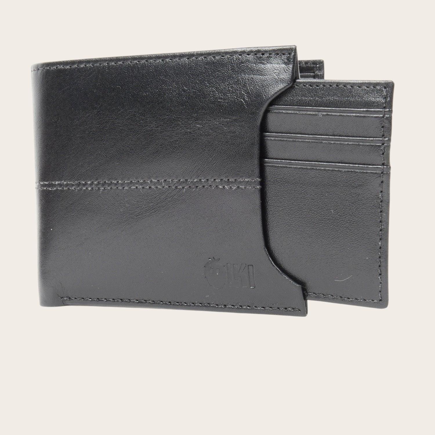 Billetera de Cuero con Tarjetero Removible OLKI Ancoa - Negro-2