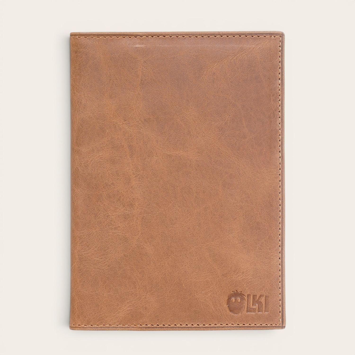 Porta Pasaporte / Funda de Cuero OLKI Colorado - Café-0