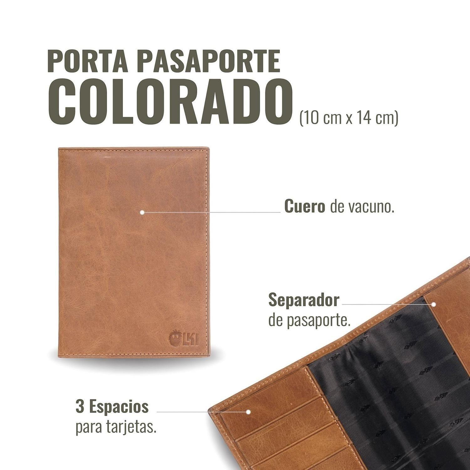 Porta Pasaporte / Funda de Cuero OLKI Colorado - Café-2