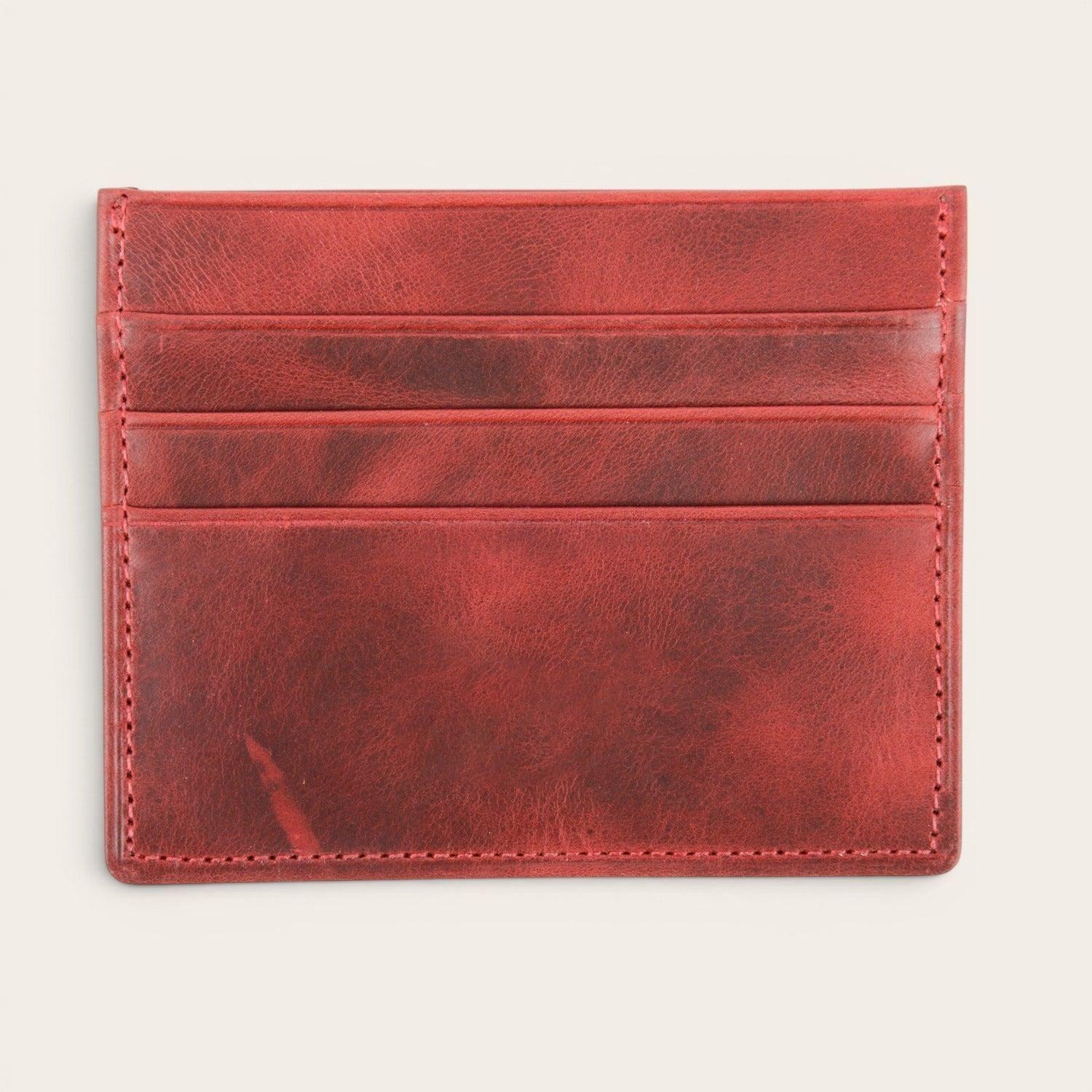 Billetera Tarjetero de Cuero OLKI Rapel - Rojo-2