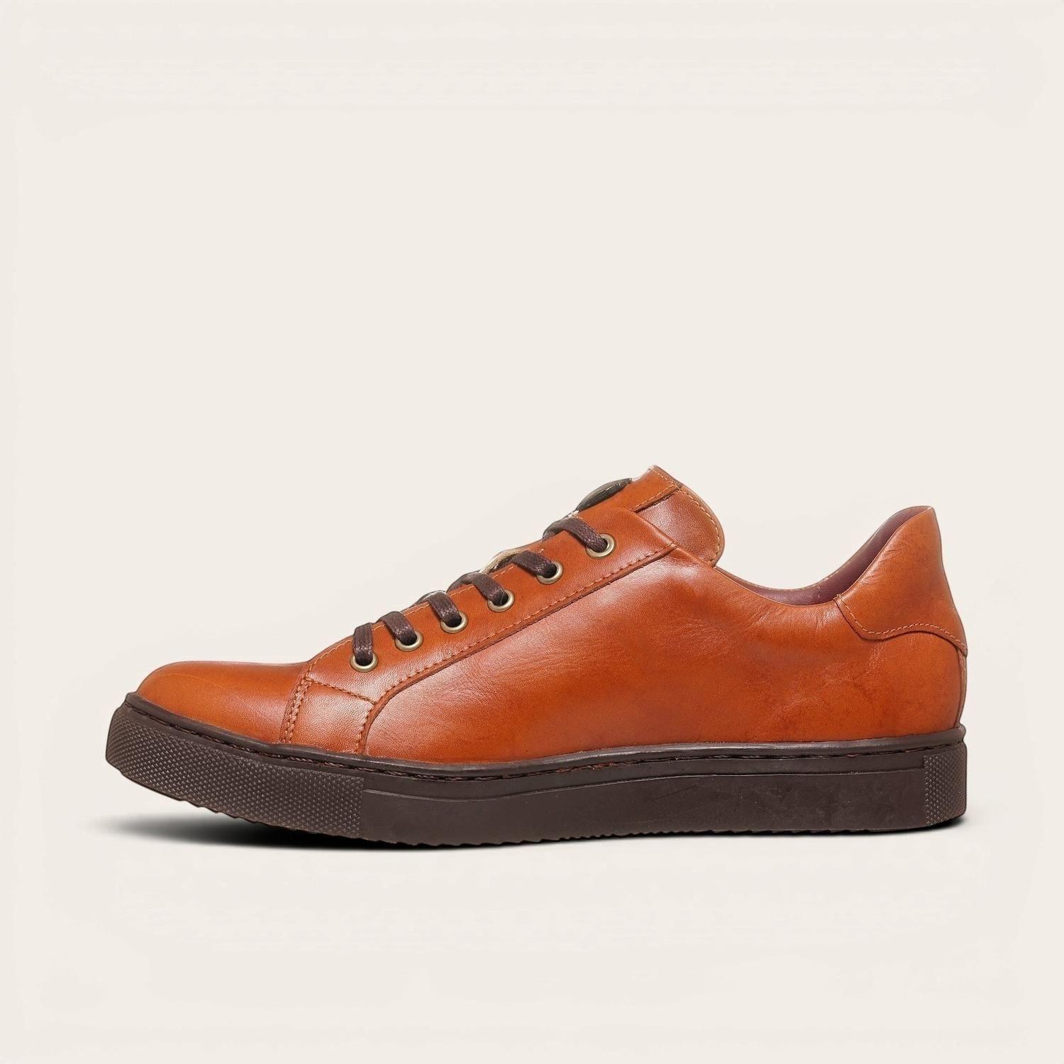 Zapatilla de Cuero Original Tronador OLKI - Curry/Chocolate-3