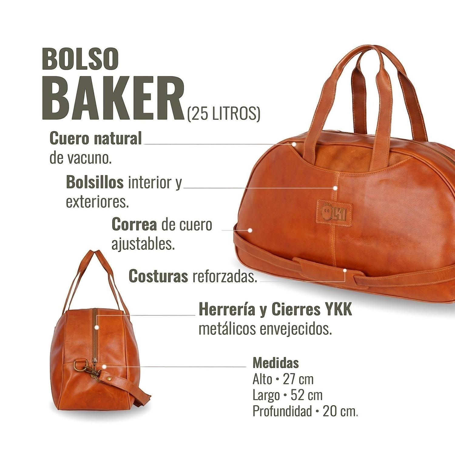 Bolso Genuino de Cuero Deportivo Baker OLKI - Curry-4