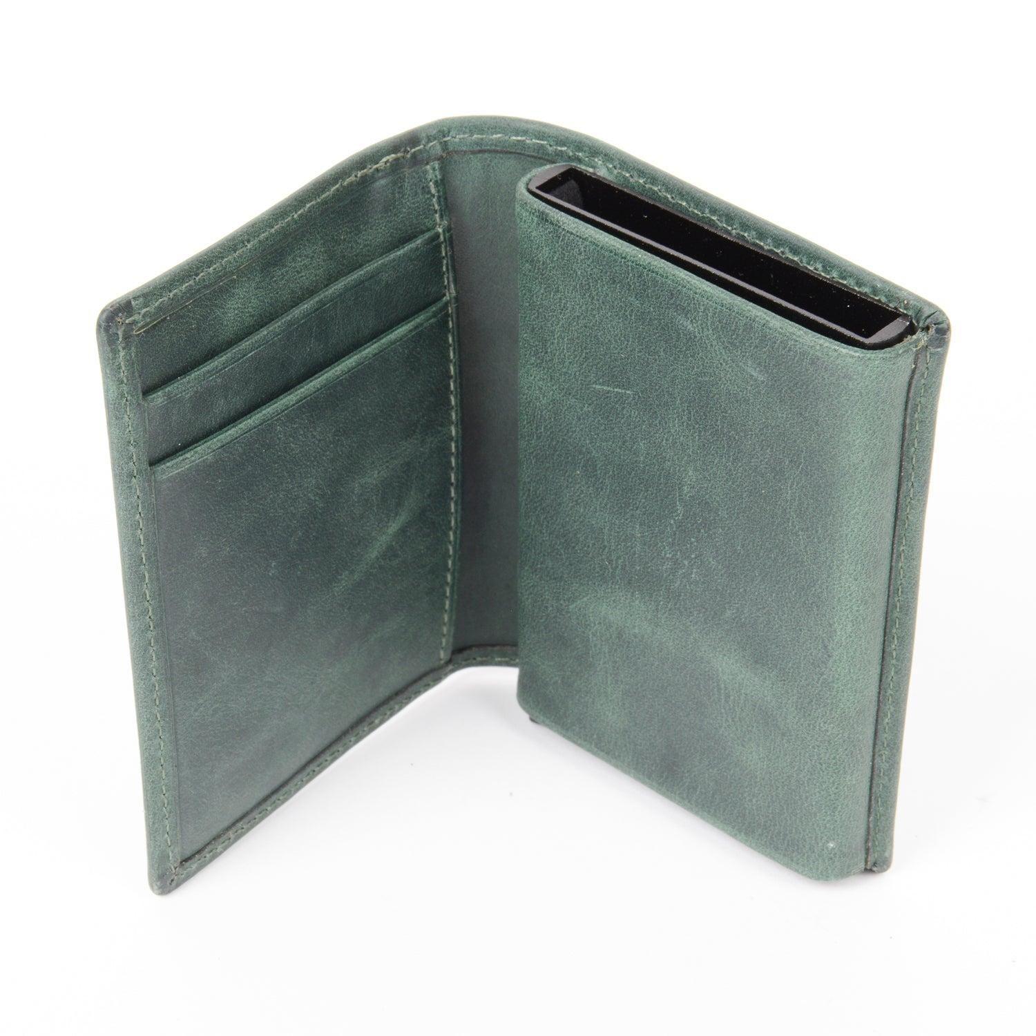 Billetera Tarjetero de Cuero RFID OLKI Tinguiririca - Azul-9
