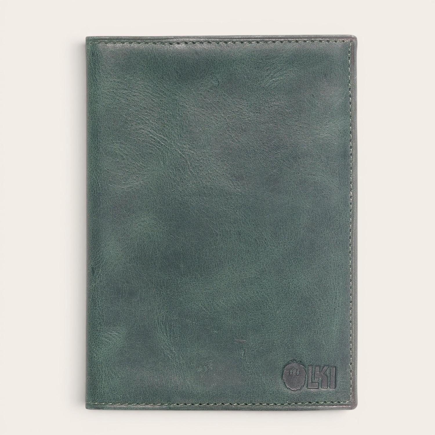 Porta Pasaporte / Funda de Cuero OLKI Colorado - Verde-0