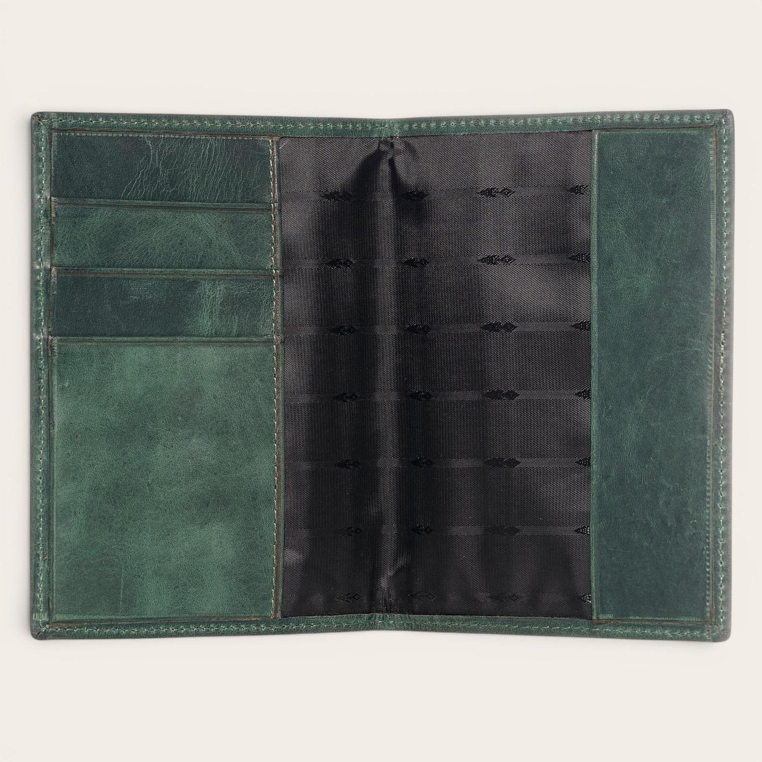 Porta Pasaporte / Funda de Cuero OLKI Colorado - Verde-1