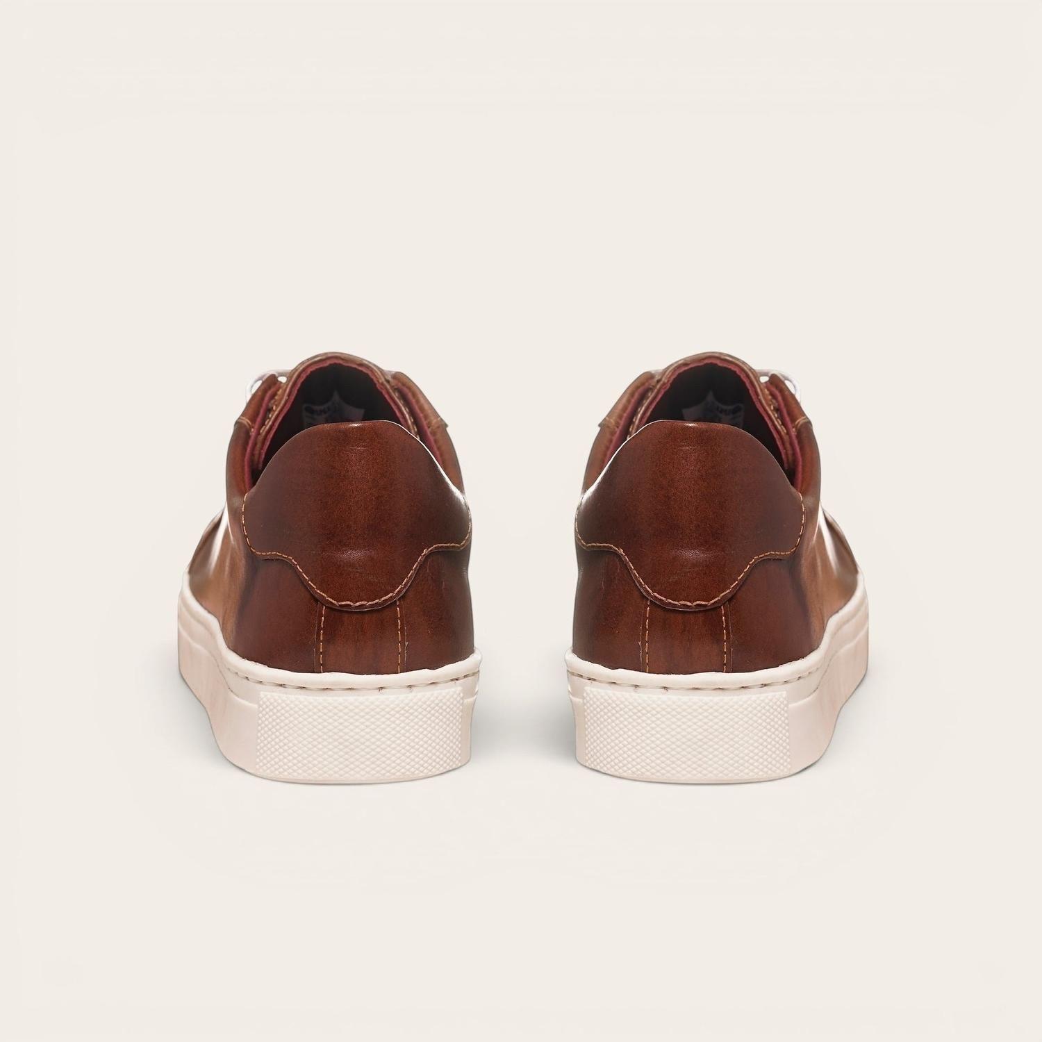 Zapatilla de Cuero Original Tronador OLKI - Castaño/Blanca-5