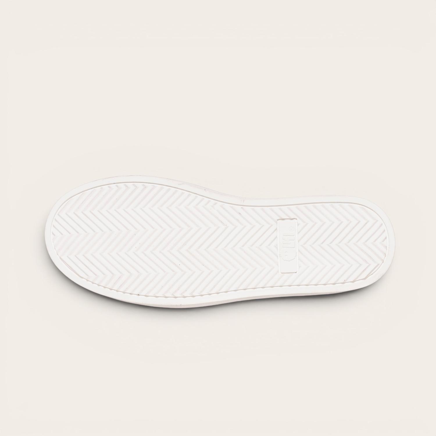 Zapatilla Clásicas de Cuero Calán OLKI - Azul/Blanca-4