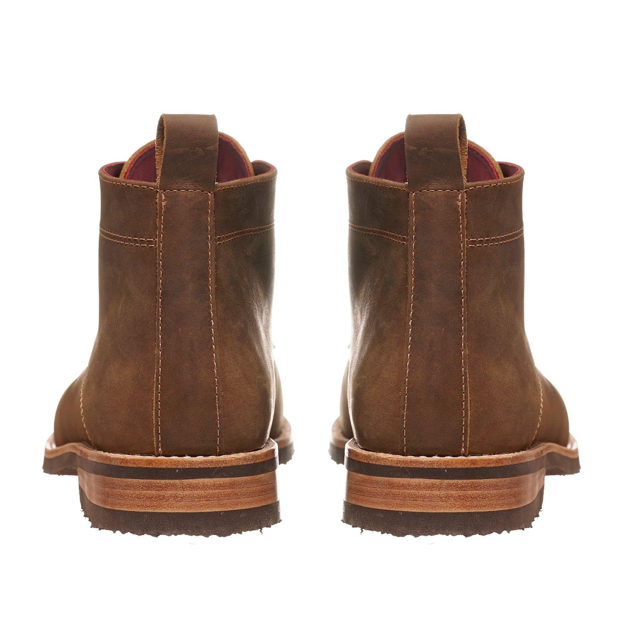 BOTIN DE CUERO CASUAL CON CORDONES ENCERADOS LLAIMA OLKI - NACIONAL-3