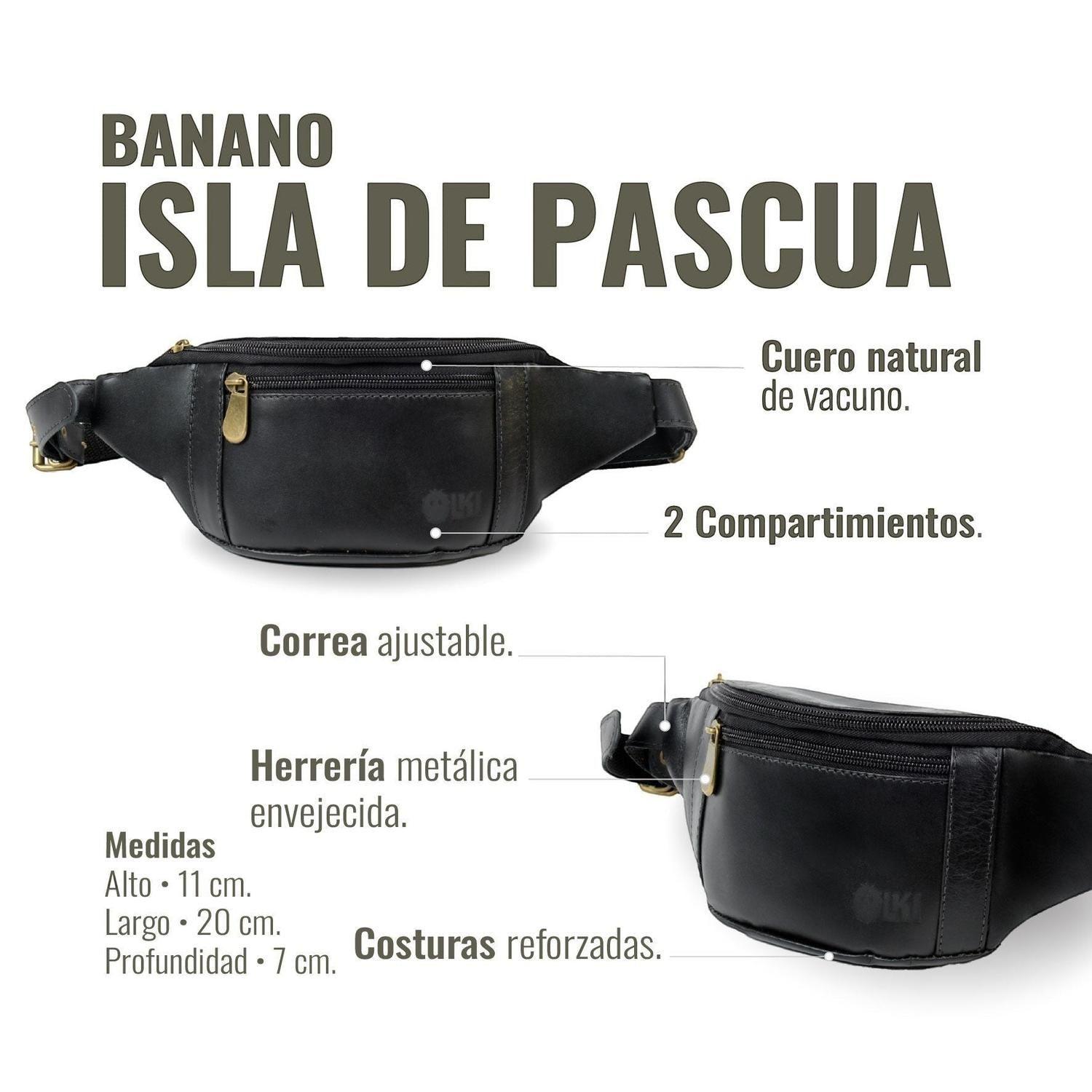 Banano de Cuero Unisex Isla de Pascua OLKI - Negro-4