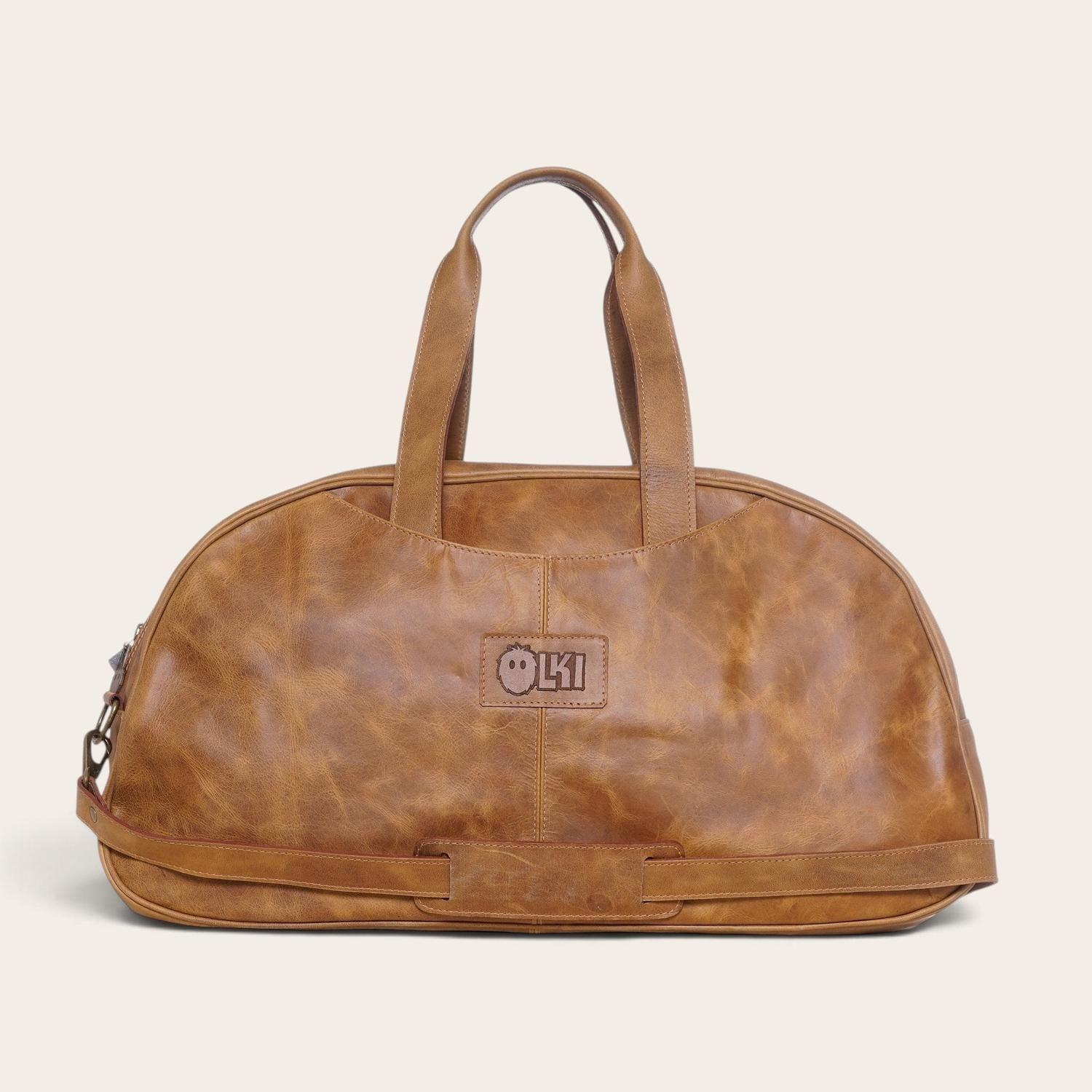 Bolso Genuino de Cuero Deportivo Baker OLKI - Café-1