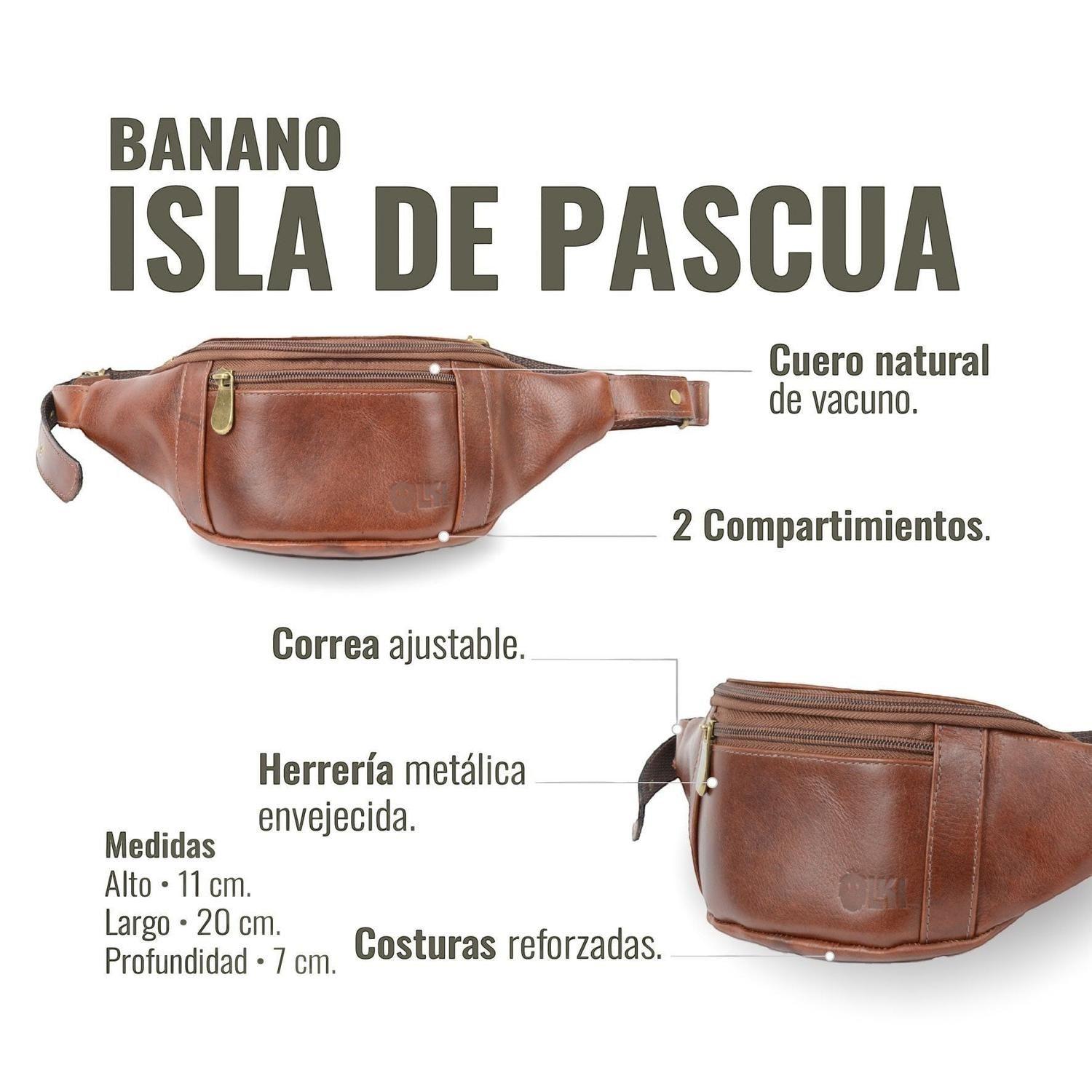 Banano de Cuero Unisex Isla de Pascua OLKI - Castaño-4