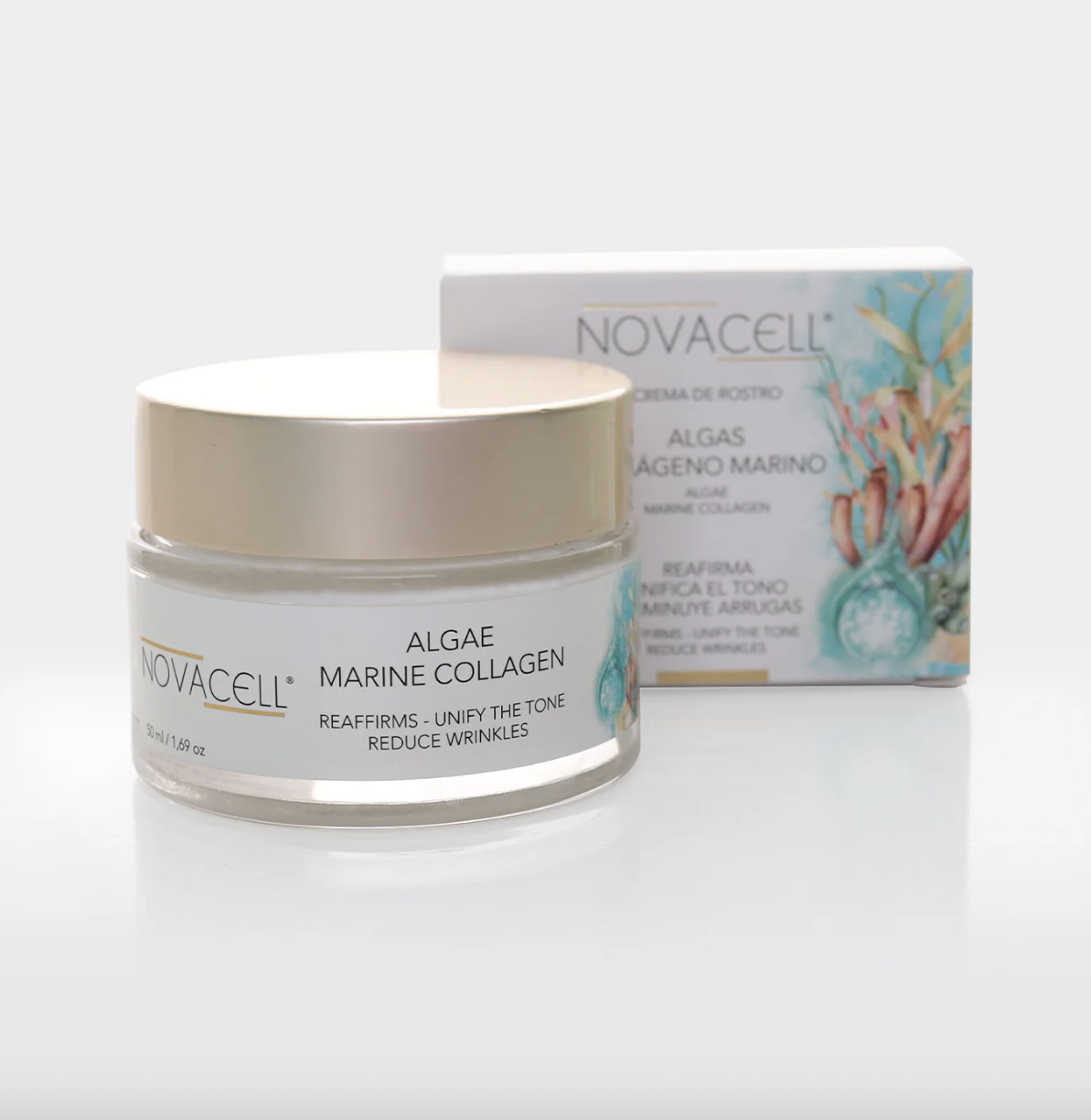 Antiage Crema Facial Cara Algas Col geno Marino HIDRATADA Y TONIFICA-5