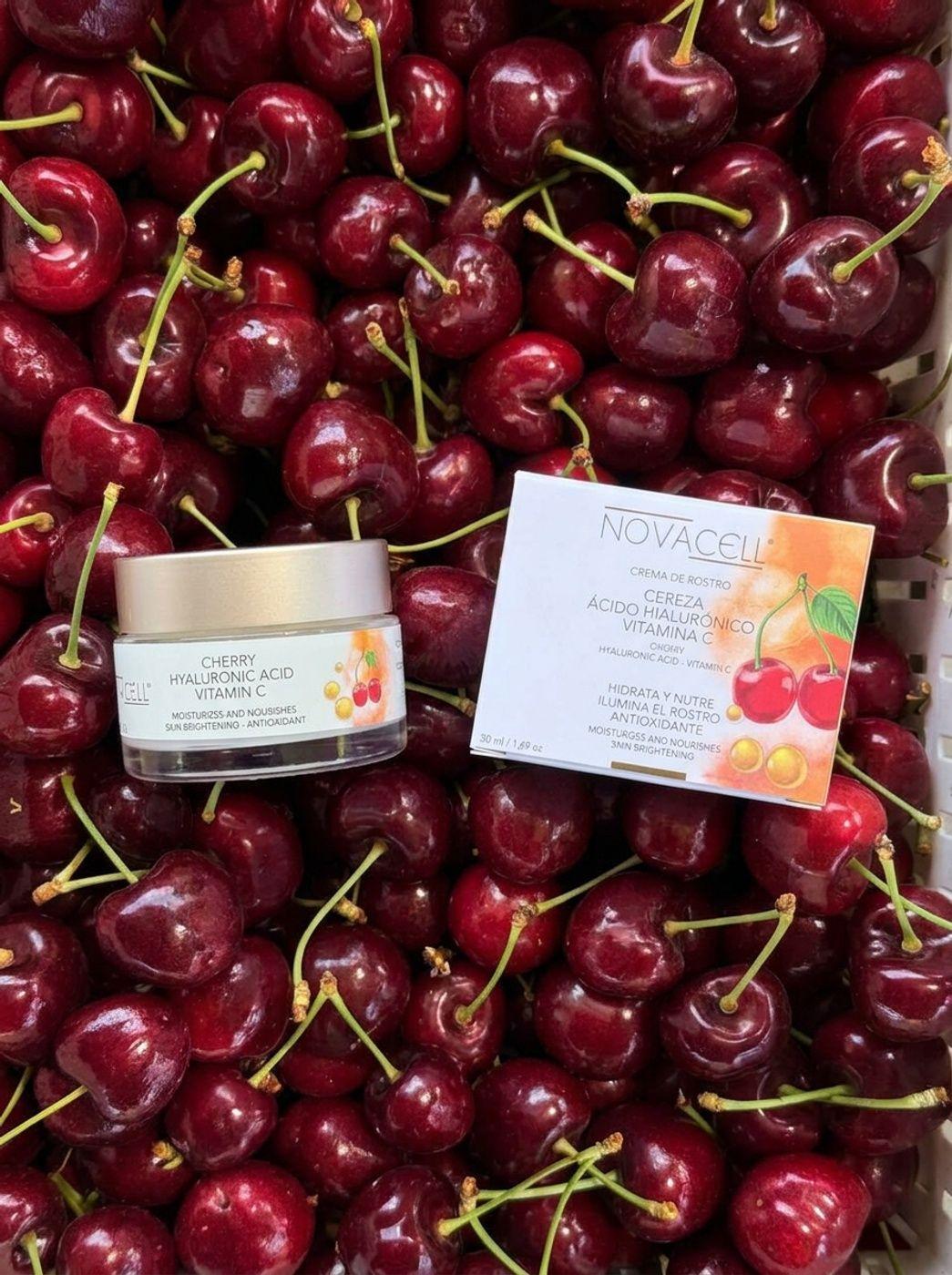 Antiage Crema Facial Cereza + ác. Hialuronico +Vitamina C. Ilumina y nutre-4