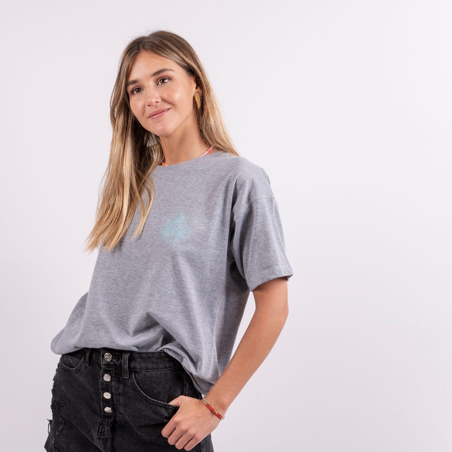 Polera Flor M/Corta Melange-0