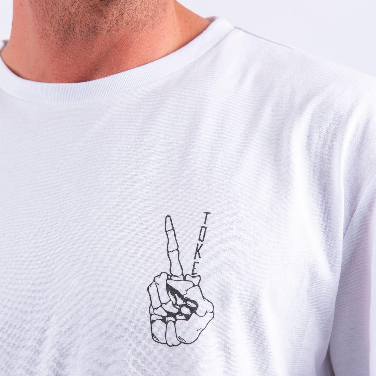 Polera Mano Calavera M/Corta Blanca-1