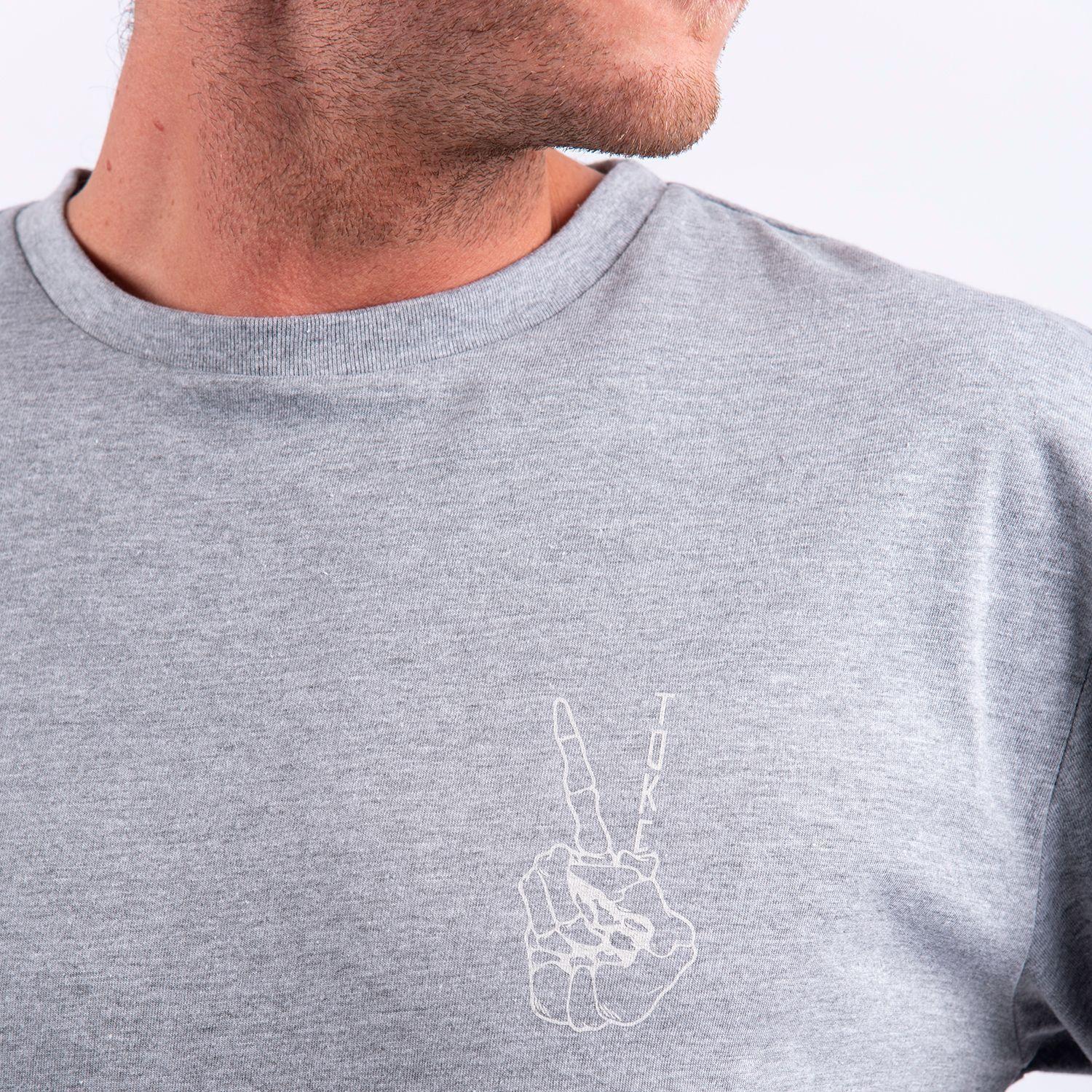 Polera Mano Calavera M/Corta Melange Oscuro-1