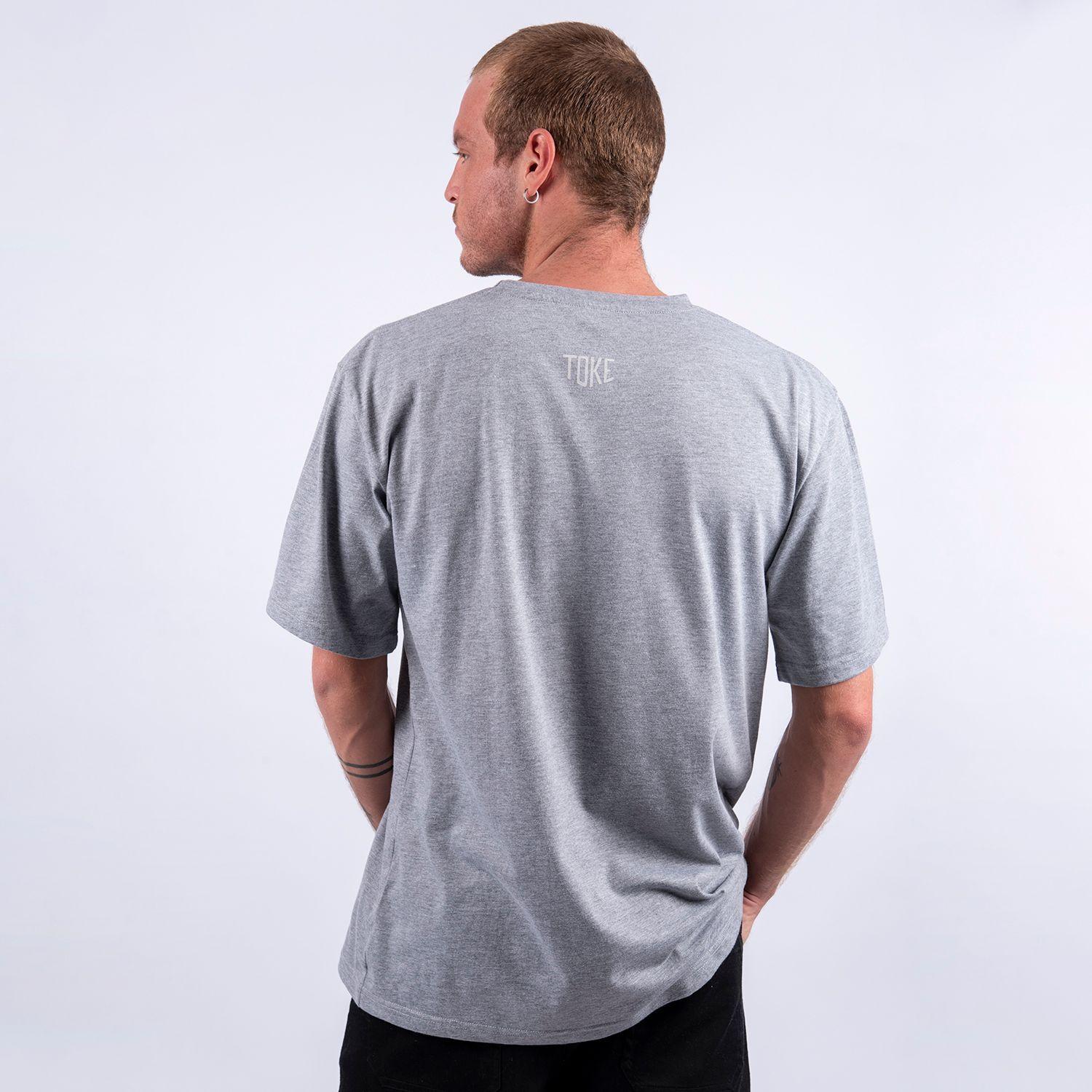 Polera Mano Calavera M/Corta Melange Oscuro-2