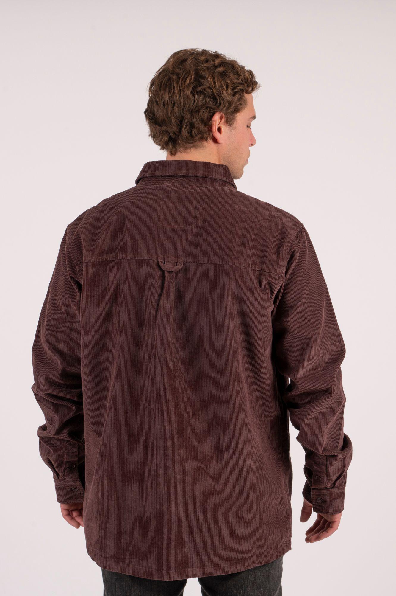 Camisa Raley Cotele Burdeo Hombre -2