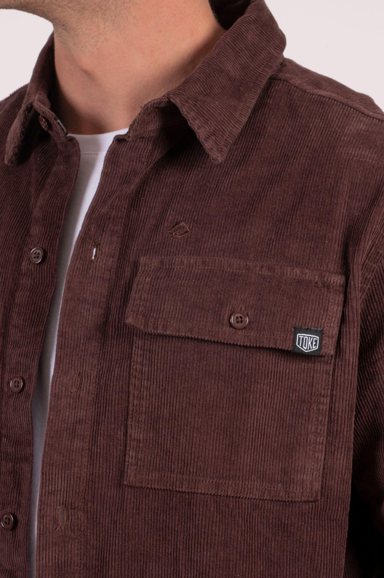 Camisa Raley Cotele Burdeo Hombre -1