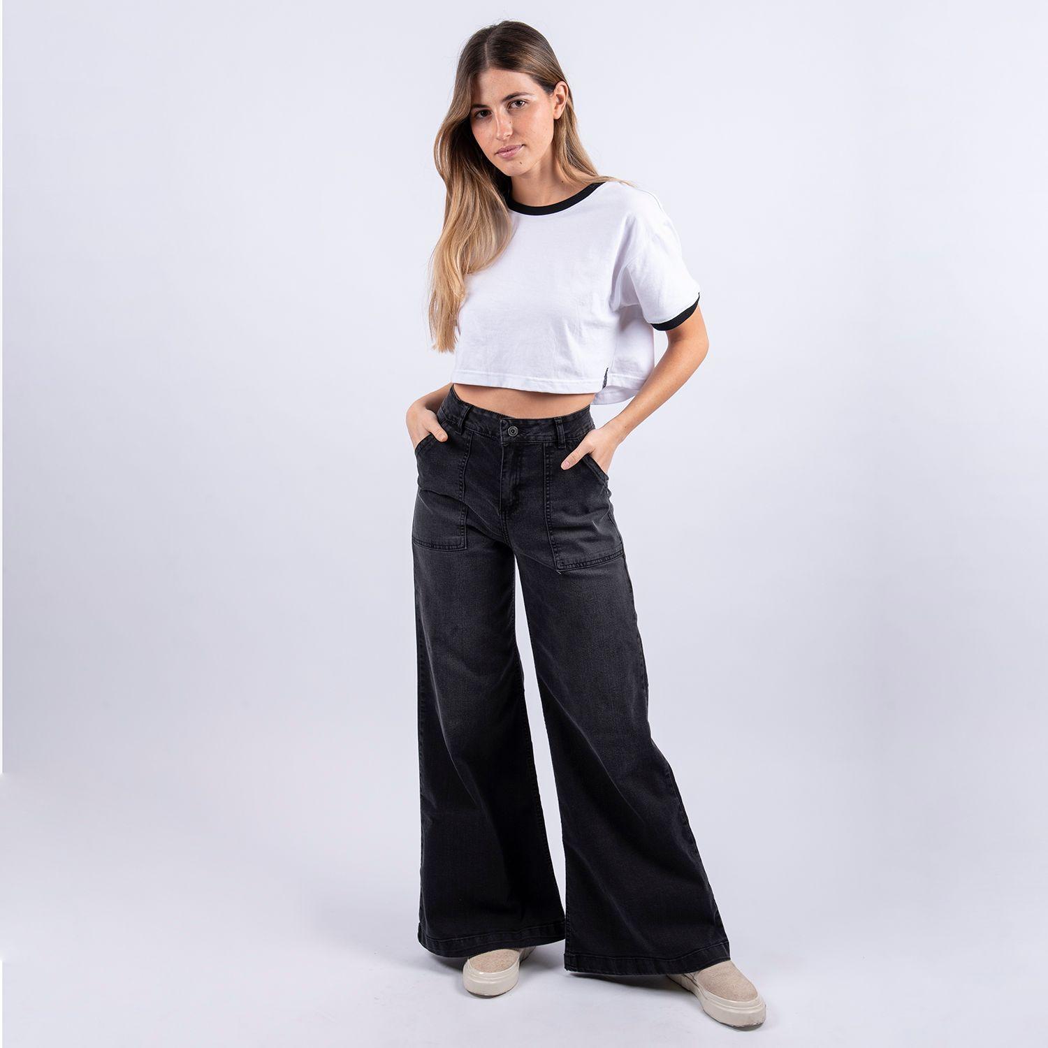 Jeans Vedder Negro Mujer-3