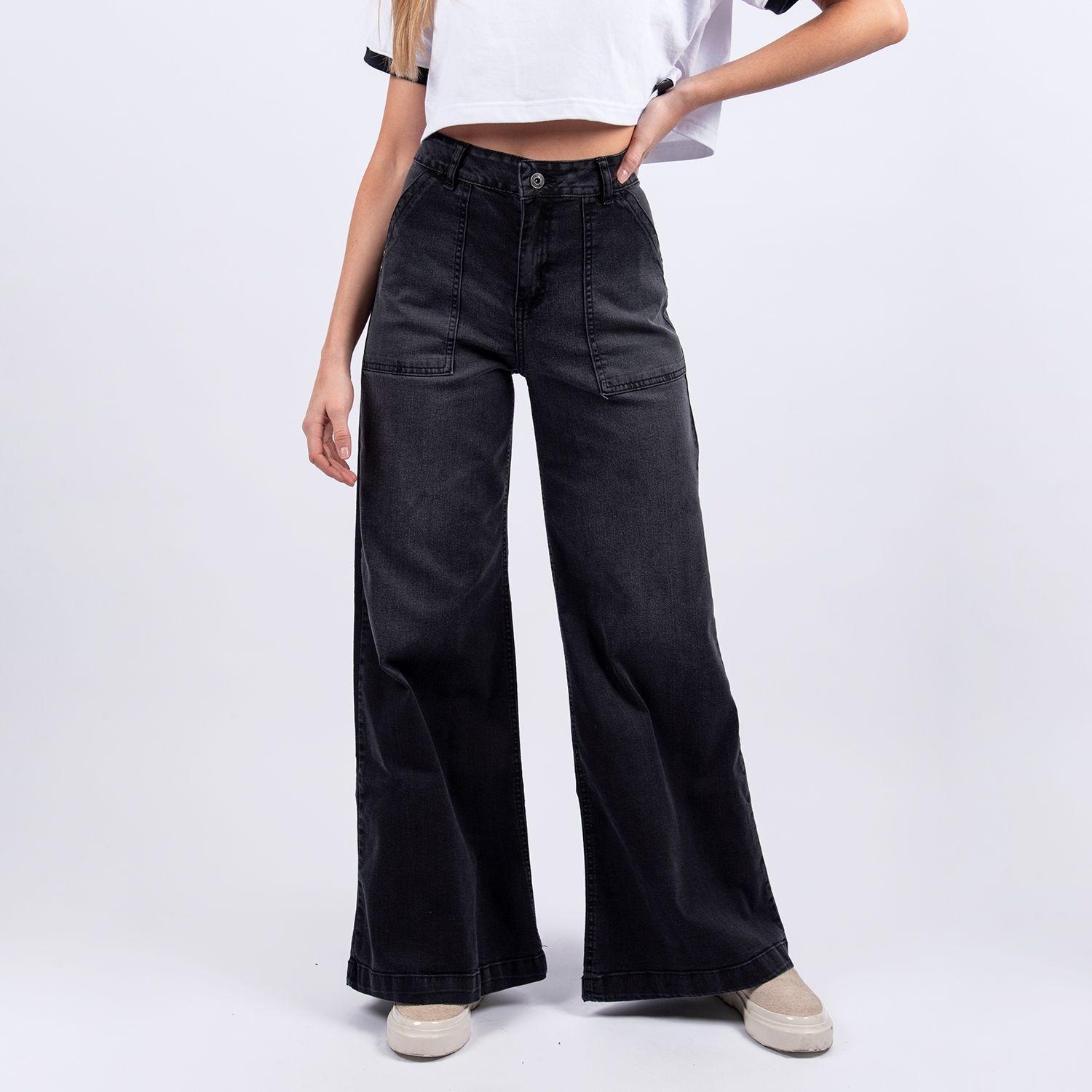 Jeans Vedder Negro Mujer-0