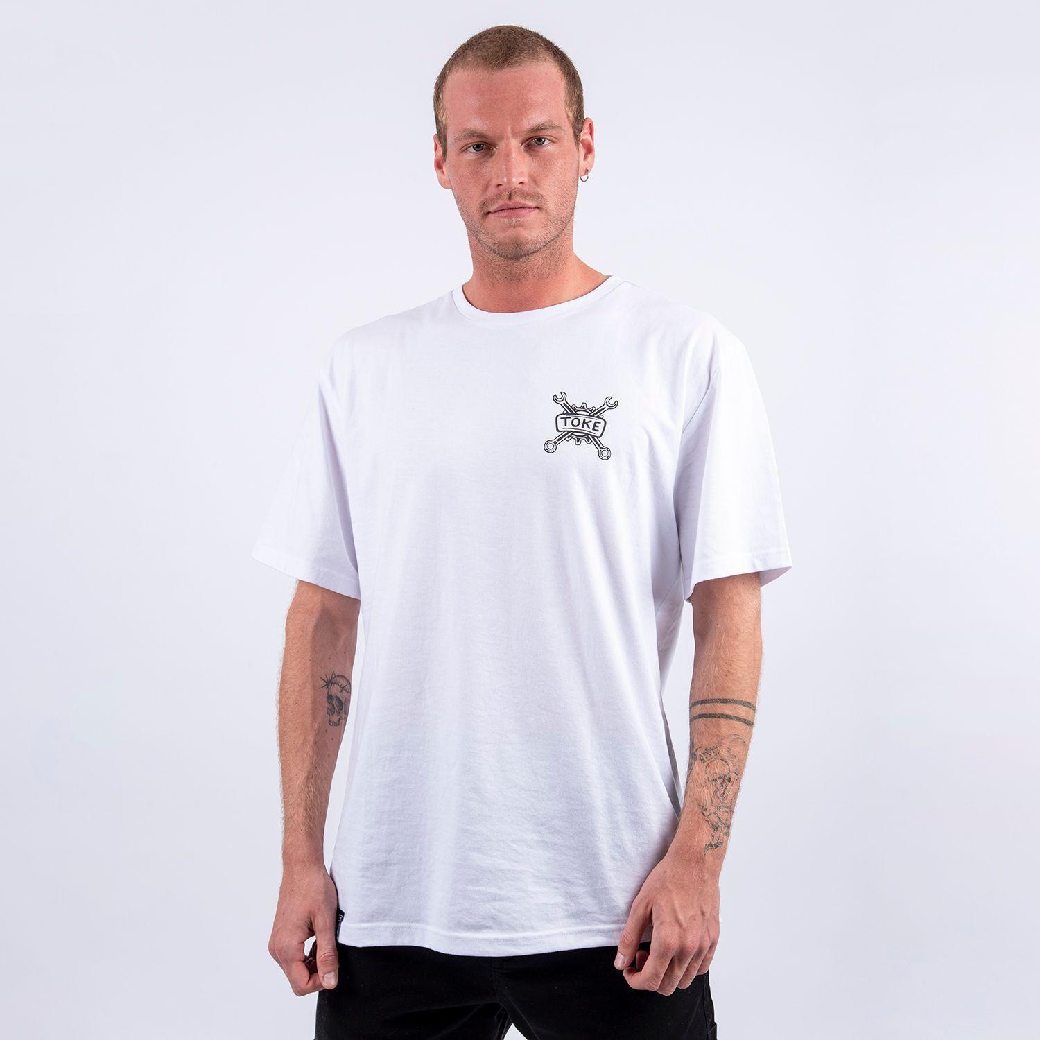 Polera Tuercas M/Corta Blanca-0