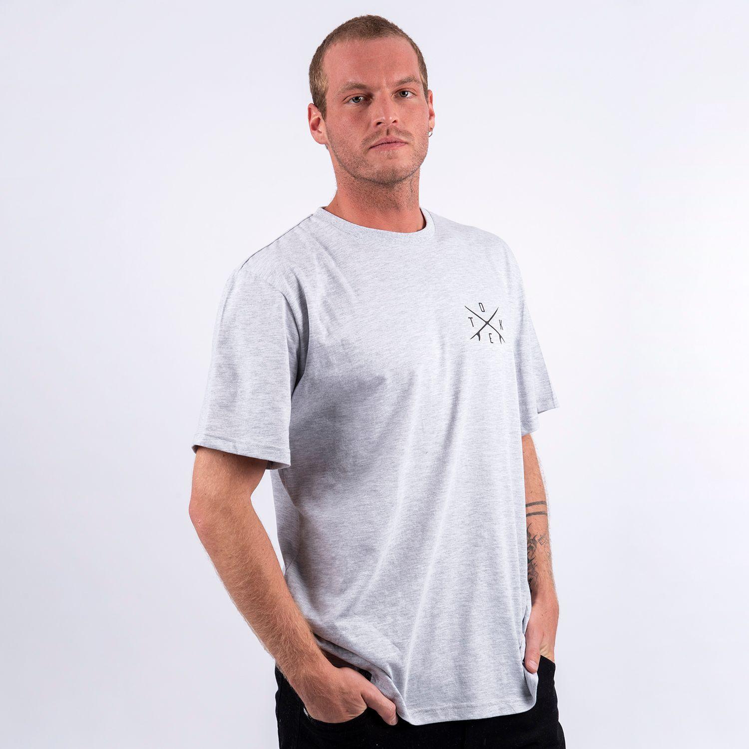 Polera Toke Surf M/Corta Melange Claro-0