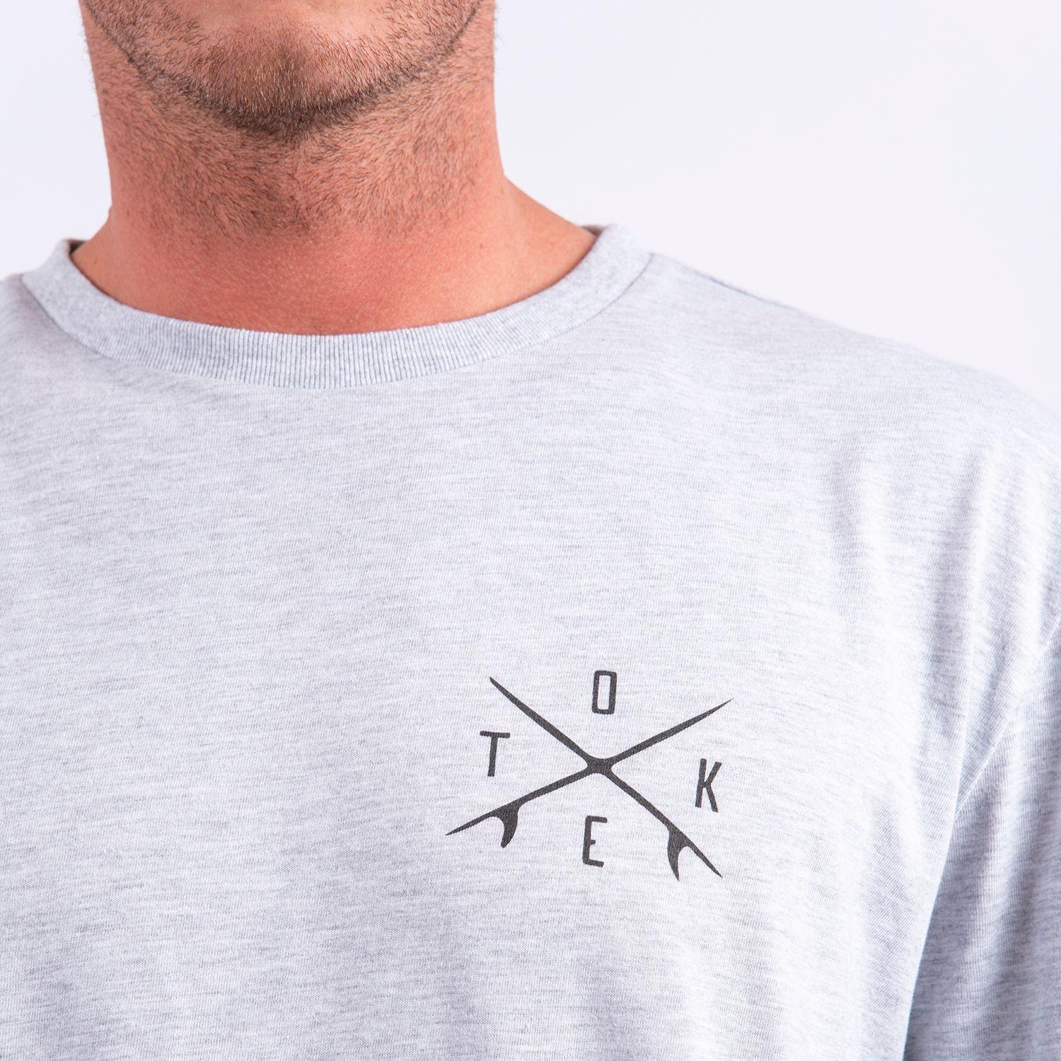 Polera Toke Surf M/Corta Melange Claro-1