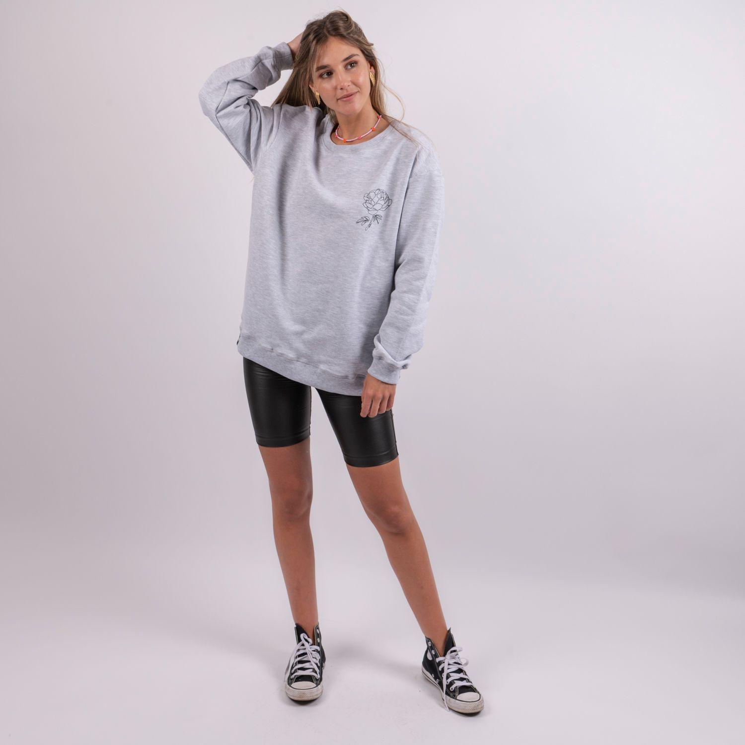 Poleron Rosa Sin Gorro Melange Claro-3