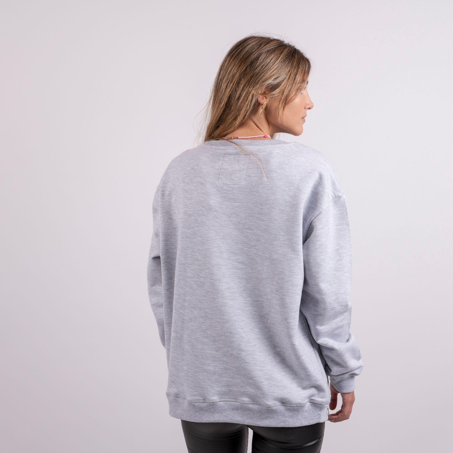 Poleron Rosa Sin Gorro Melange Claro-2