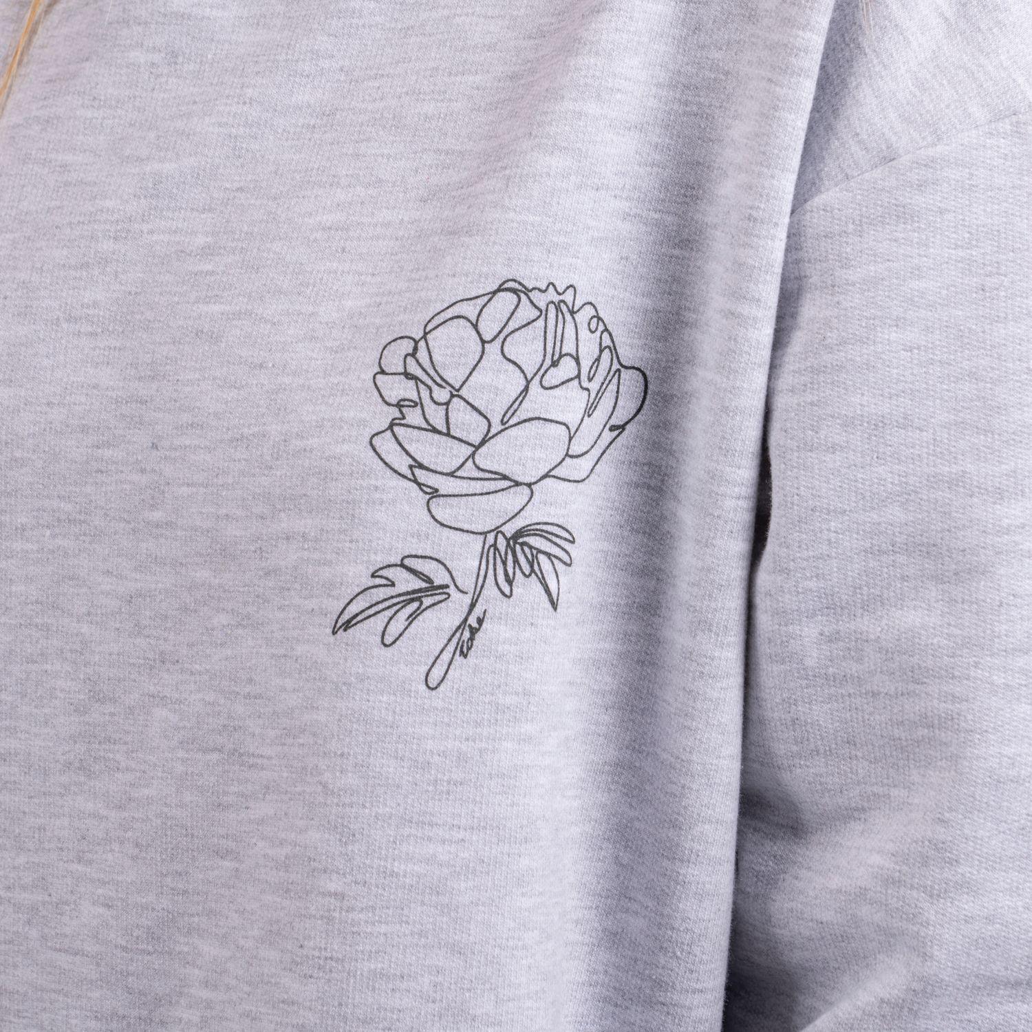 Poleron Rosa Sin Gorro Melange Claro-1