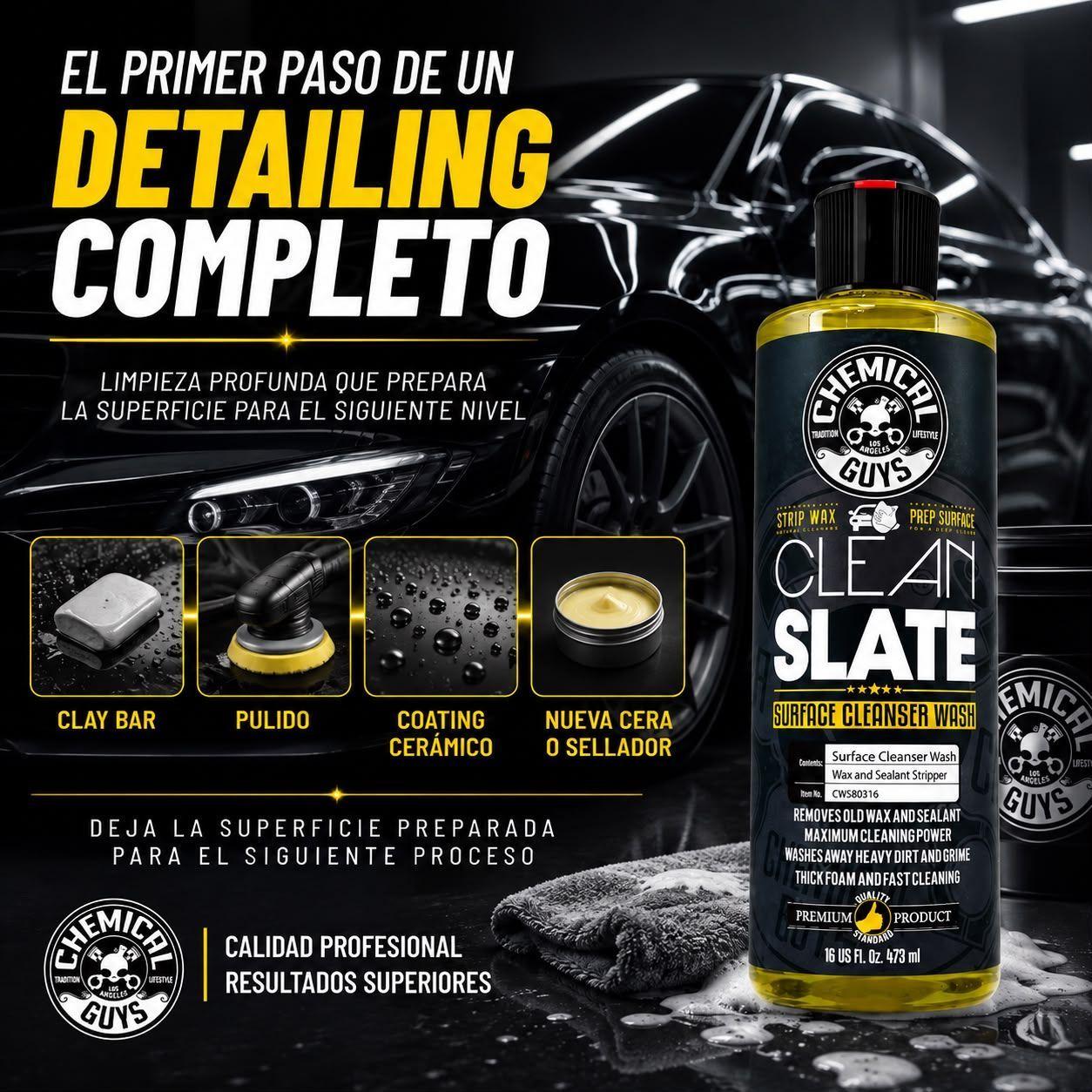 Shampoo Chemical Guys Auto Removedor Cera Clean Slate 473 Ml-2