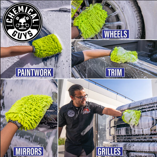 Guante para lavado de autos Chenille Microfiber Wash Mitt Chemical Guys-3