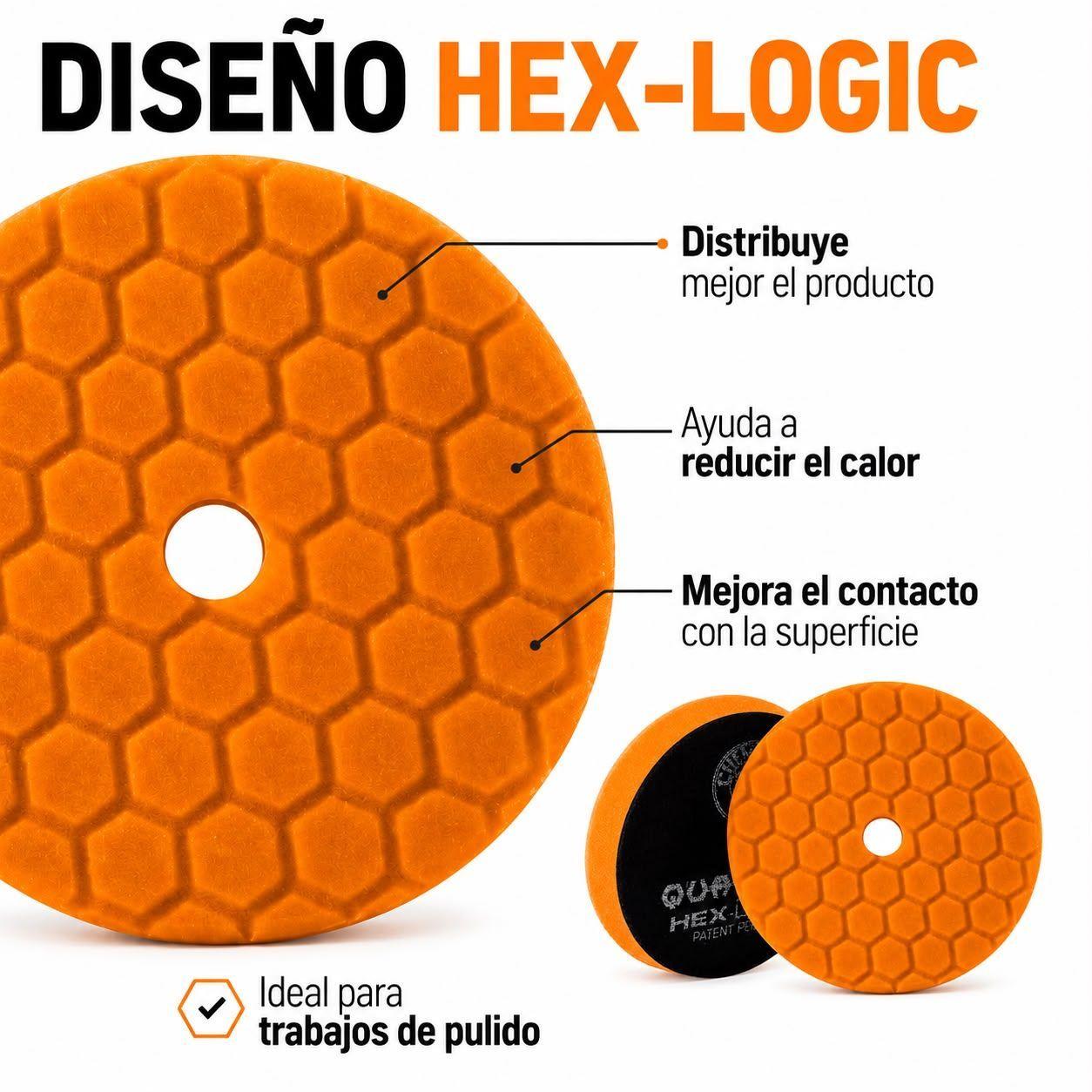 Pad Pulido Chemical Guys Hex Logic Naranja 5 Pulgadas-2