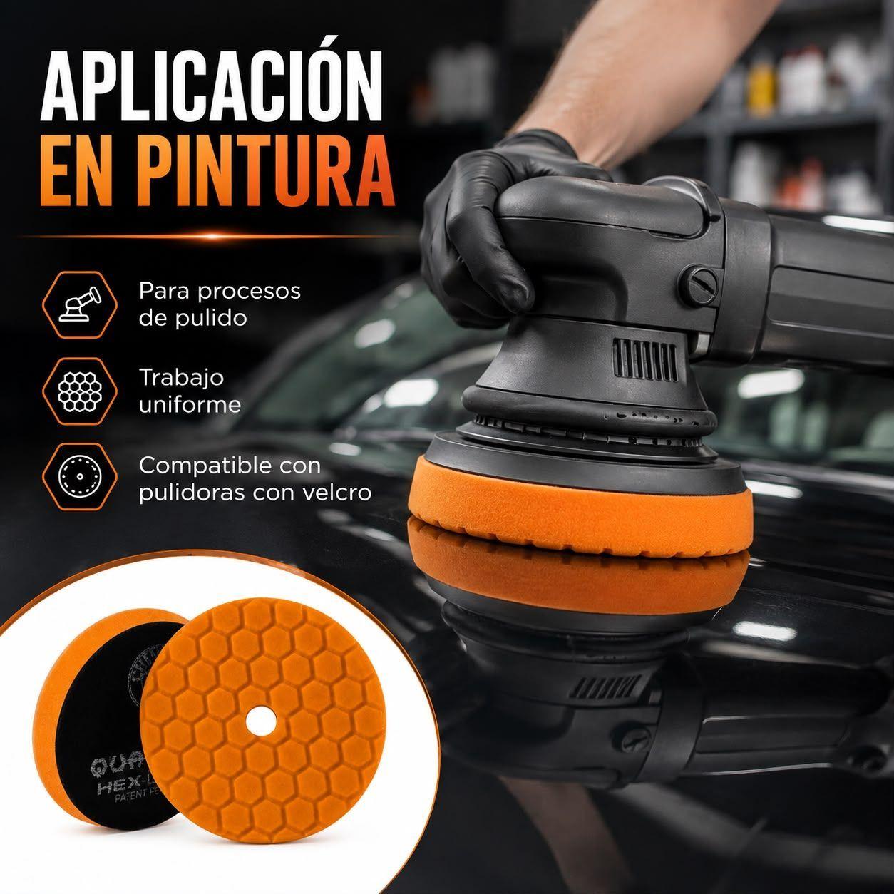 Pad Pulido Chemical Guys Hex Logic Naranja 5 Pulgadas-3