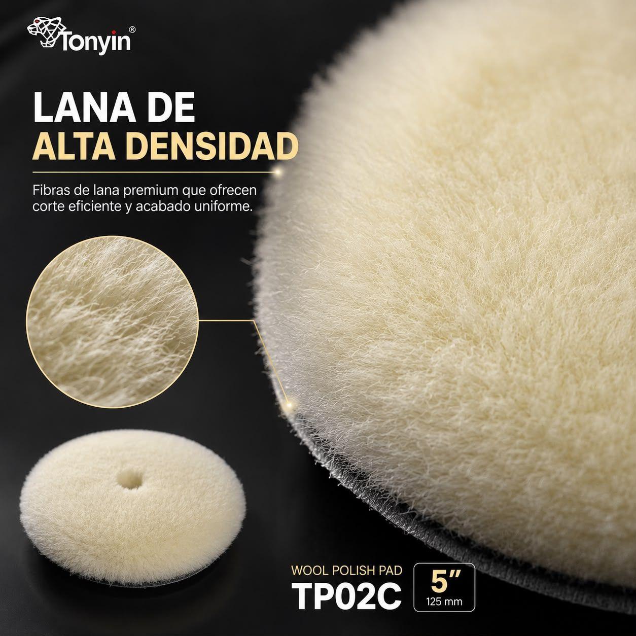 Pad De Lana Para Pulir Tonyin TP02C 5 Pulgadas Auto-4