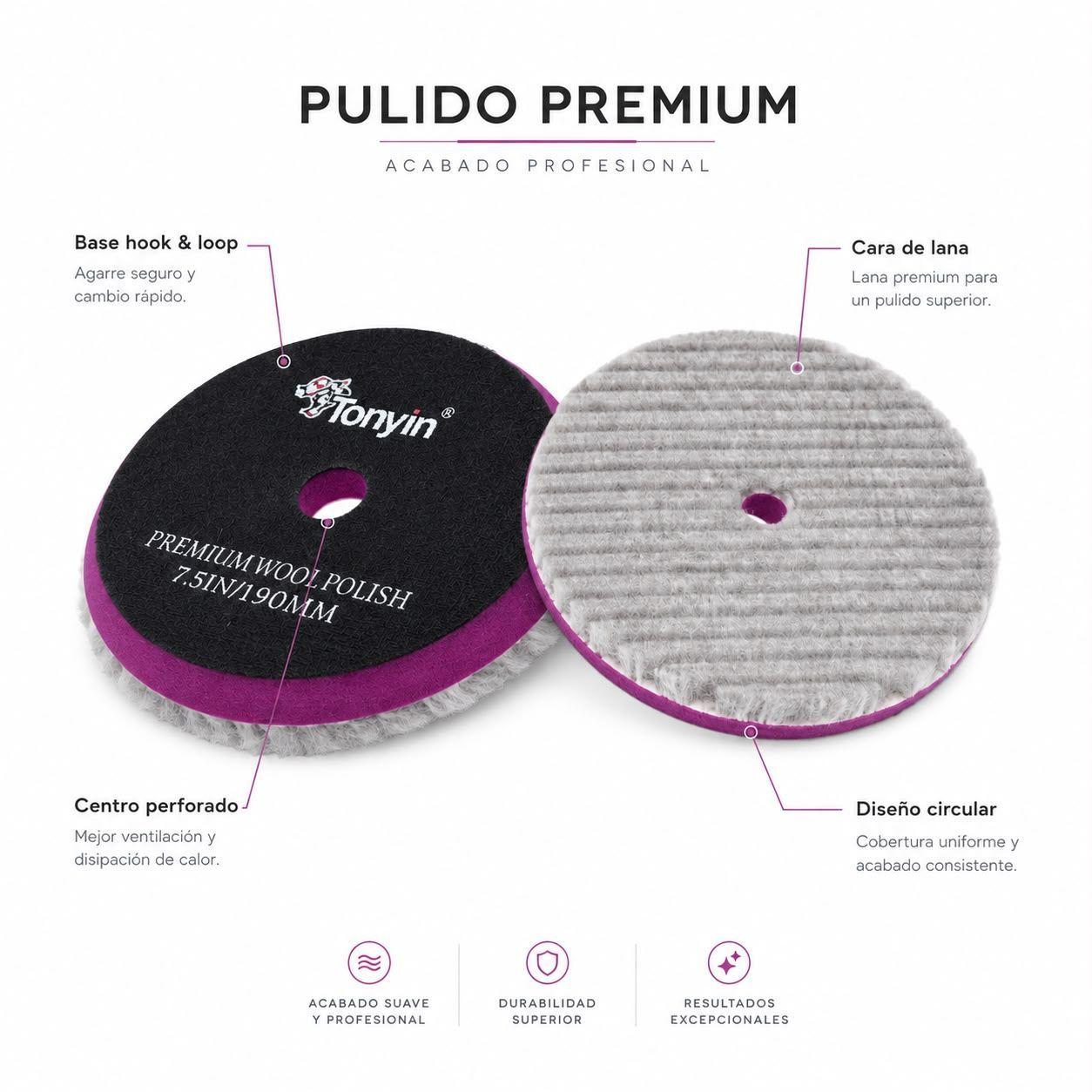 Pad de Pulido de Lana Tonyin TP01B 6 Profesional-1