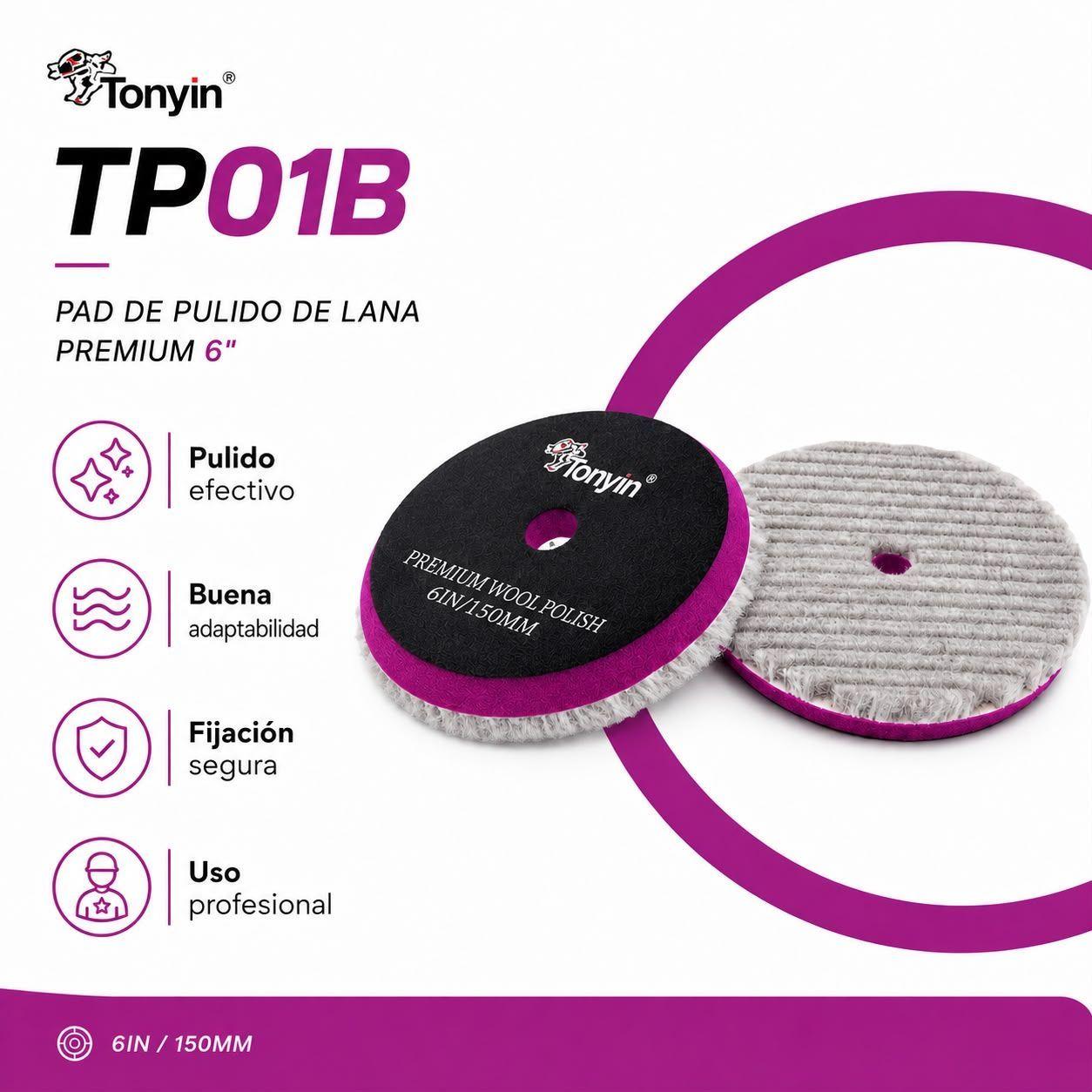 Pad de Pulido de Lana Tonyin TP01B 6 Profesional-4