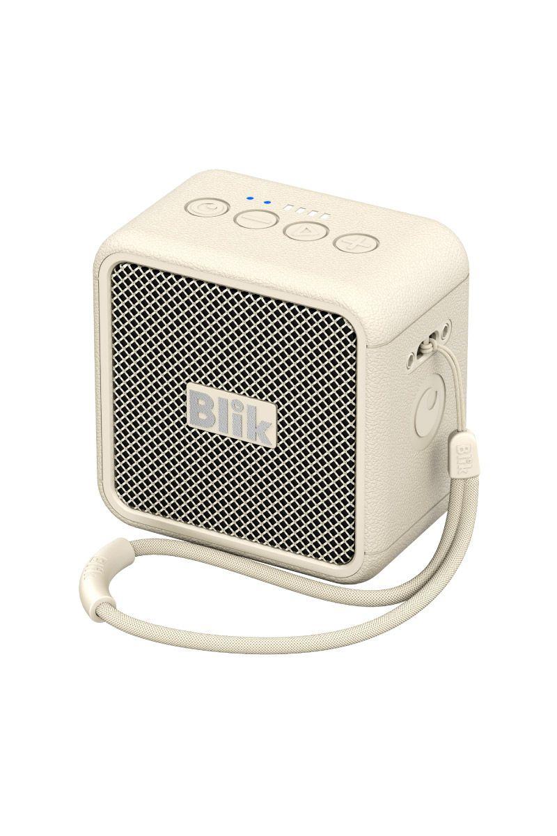Parlante Bluetooth Blik BassGo 15W IPX6 19H TWS Crema-0