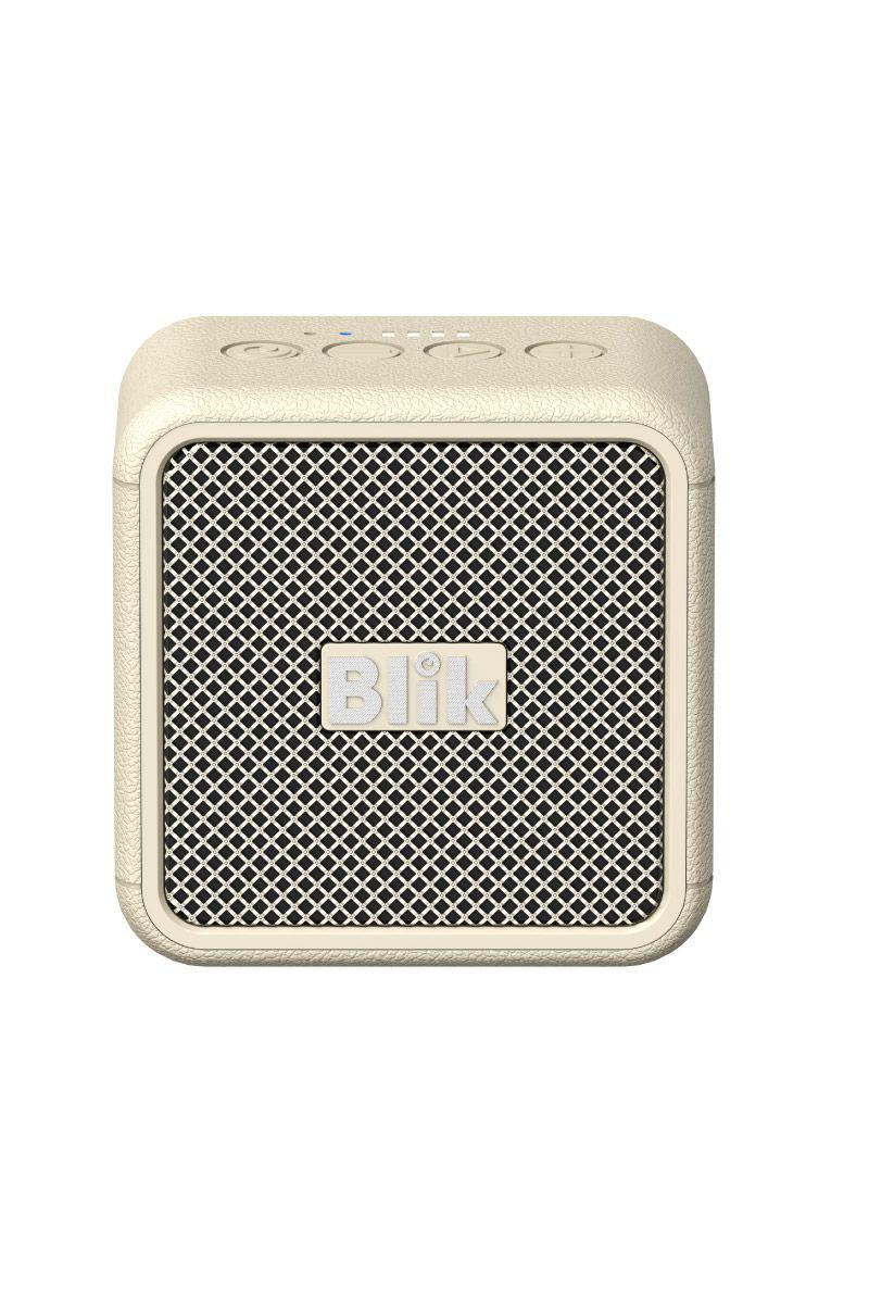 Parlante Bluetooth Blik BassGo 15W IPX6 19H TWS Crema-1